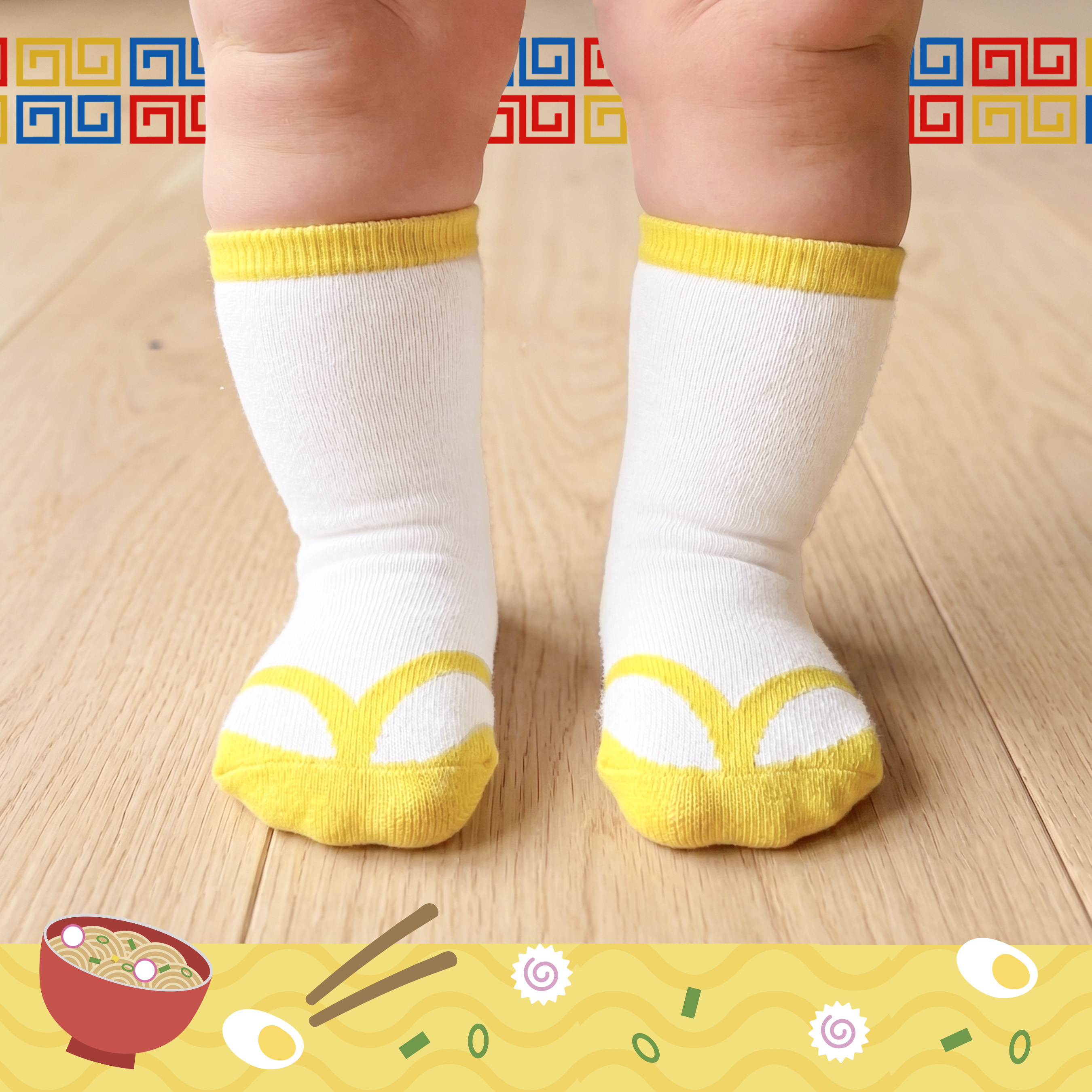 kawaii Flip-flop patterned socks