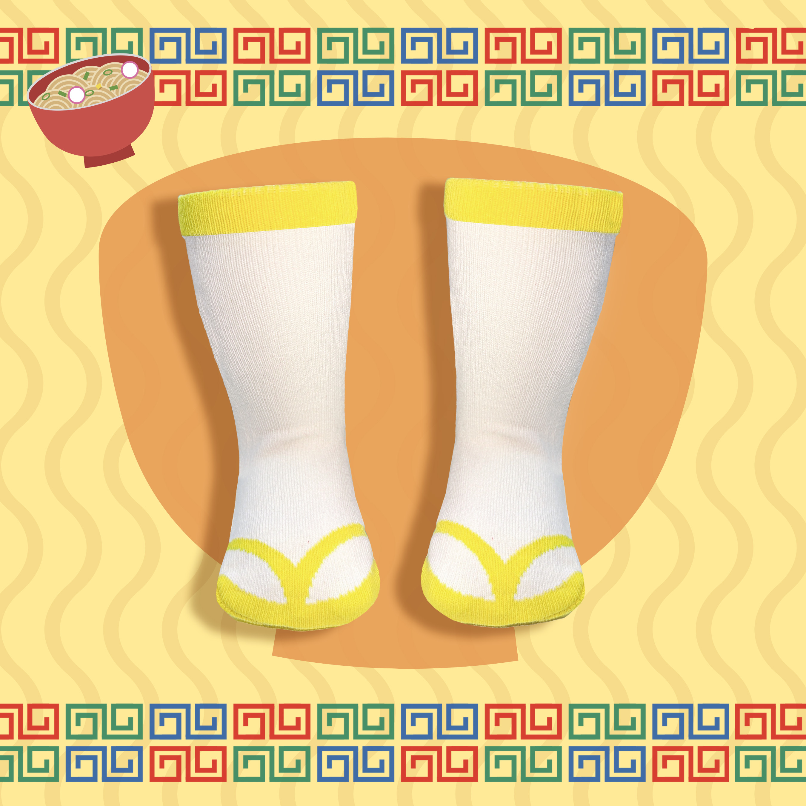 kawaii Flip-flop patterned socks