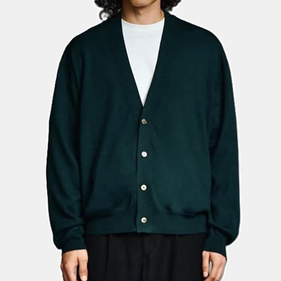 A.PRESSE 2026 A/W WOOL COTTON HIGH GAUGE CARDIGAN - PRE ORDER ITEM (預訂中)