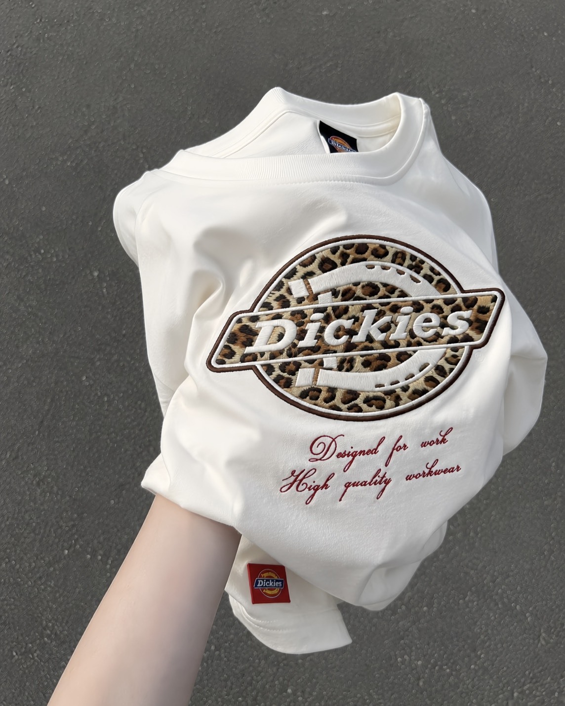 Dickies 美式 復古 logo 刺繡 豹紋 重磅 純棉 短袖 3色