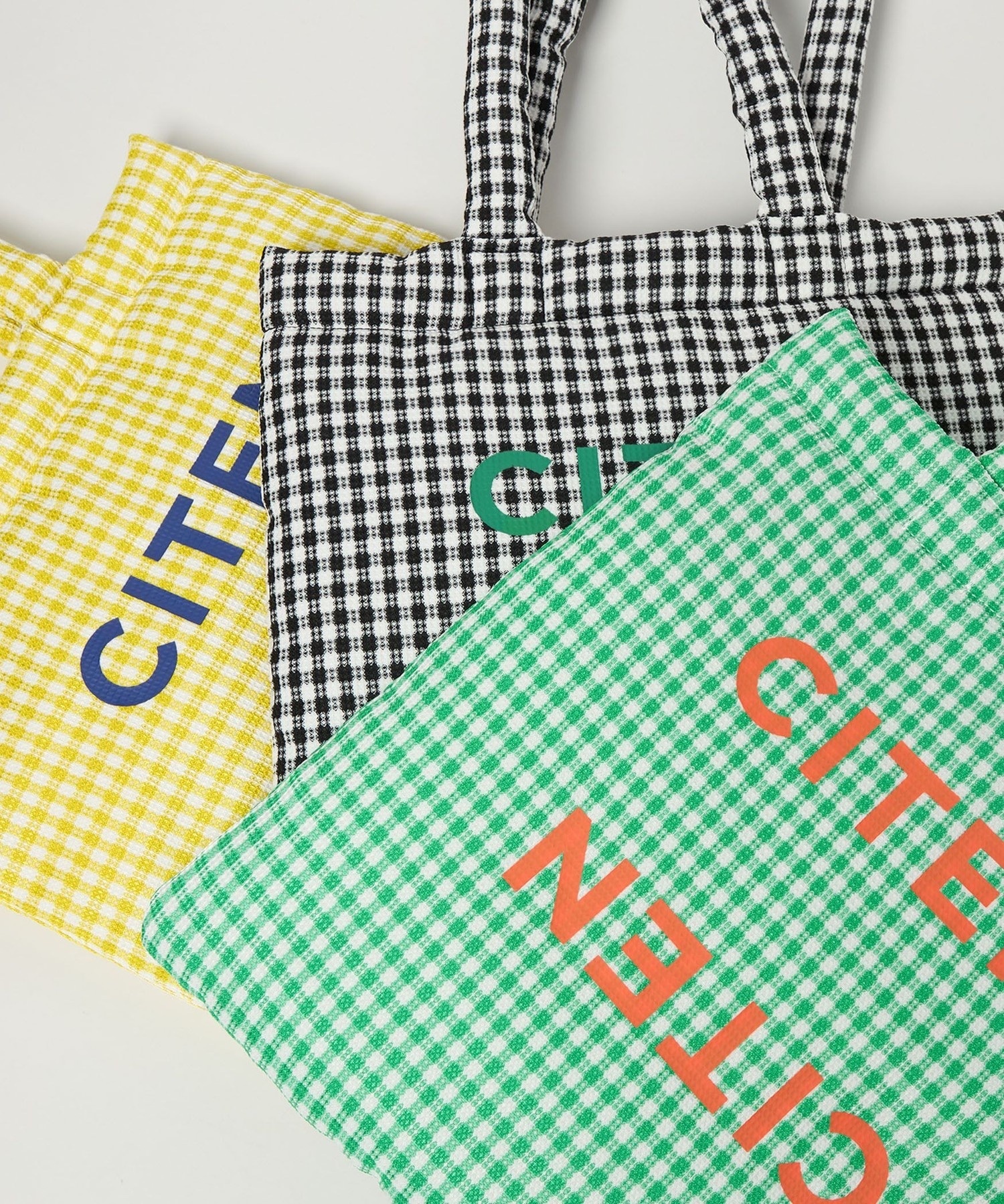 CITEN / Padded Gingham Tote Bag