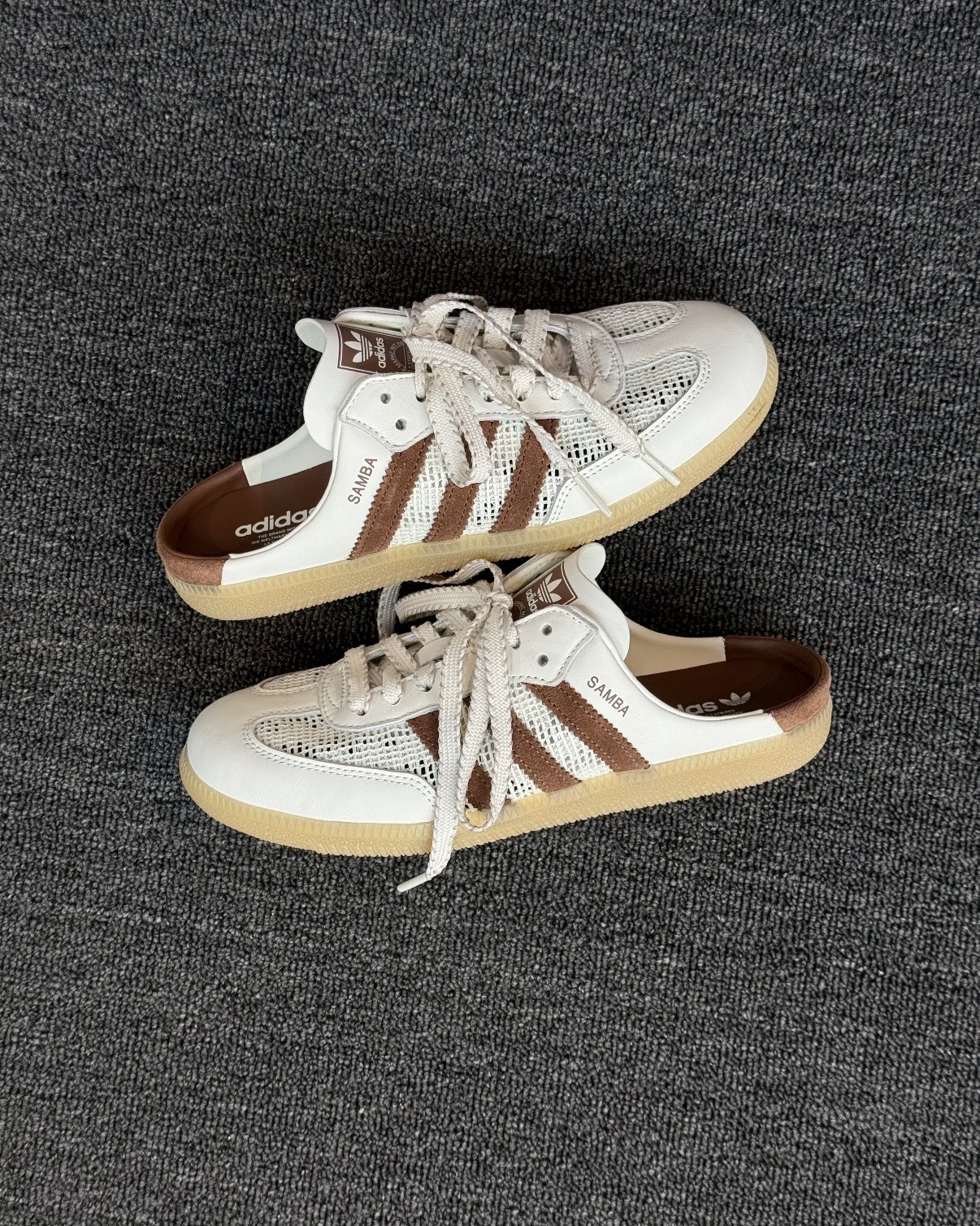 ADIDAS ORIGINAL SAMBA MULE 奶油可可 棕色 棕紅 奶油白 焦糖底 編織設計 穆勒鞋 懶人鞋 拖鞋 涼鞋 女鞋 HP5050 /現+調
