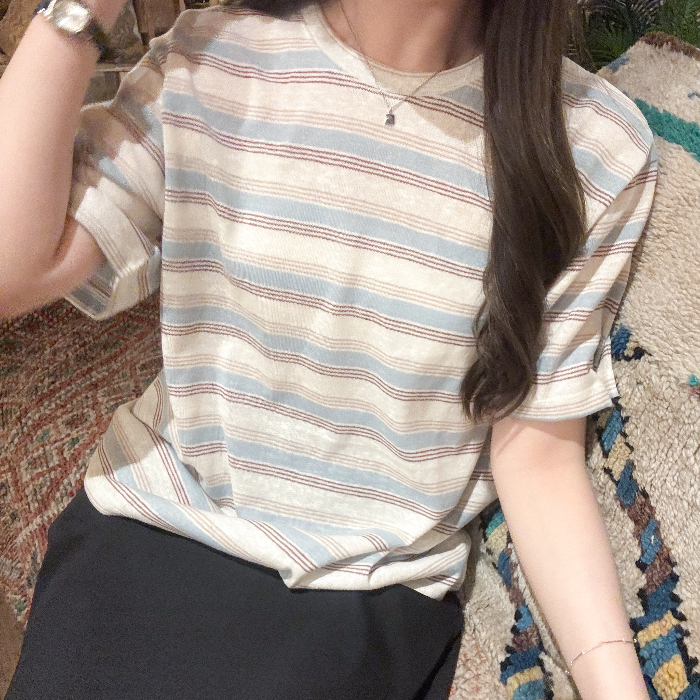 彩色橫間Tee