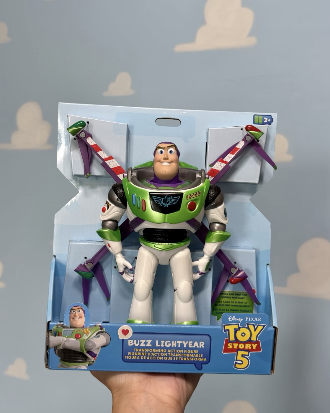 日本迪士尼限定 DISNEY 玩具總動員 高科技版巴斯光年 可動公仔 迴力車 模型 TOY STORY