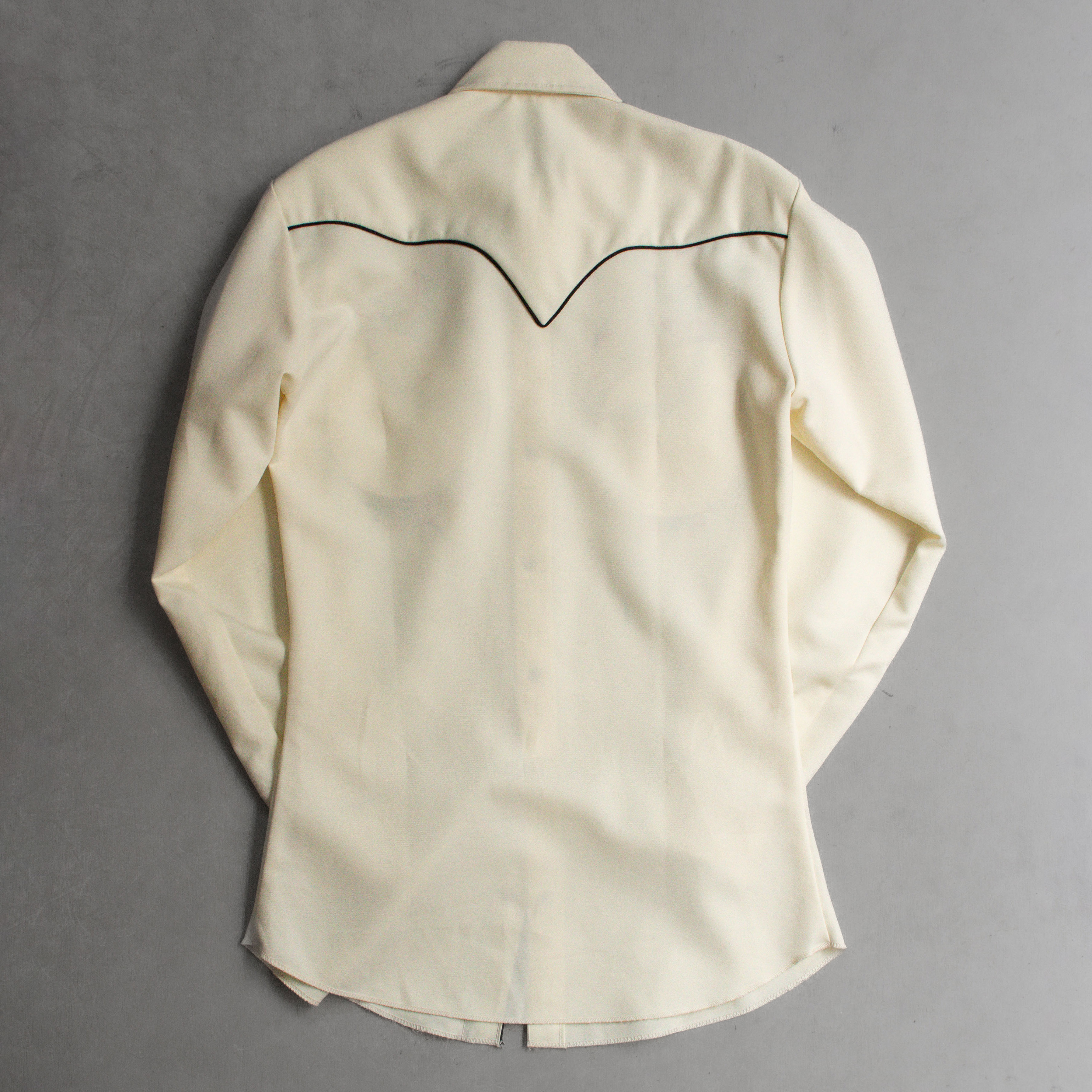 70S H BAR C WESTERN SHIRT 美國製 米白 刺繡 西部 長袖 襯衫
