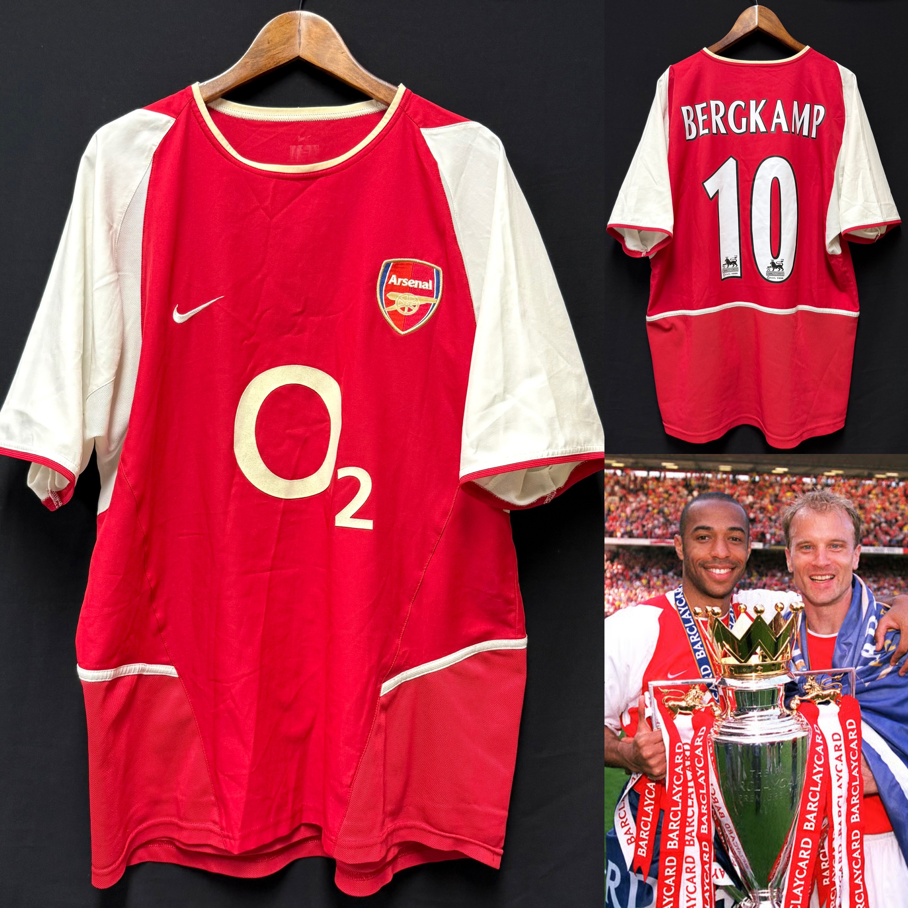 Arsenal 2002-2004 Nike Home Shirt #10 BERGKAMP