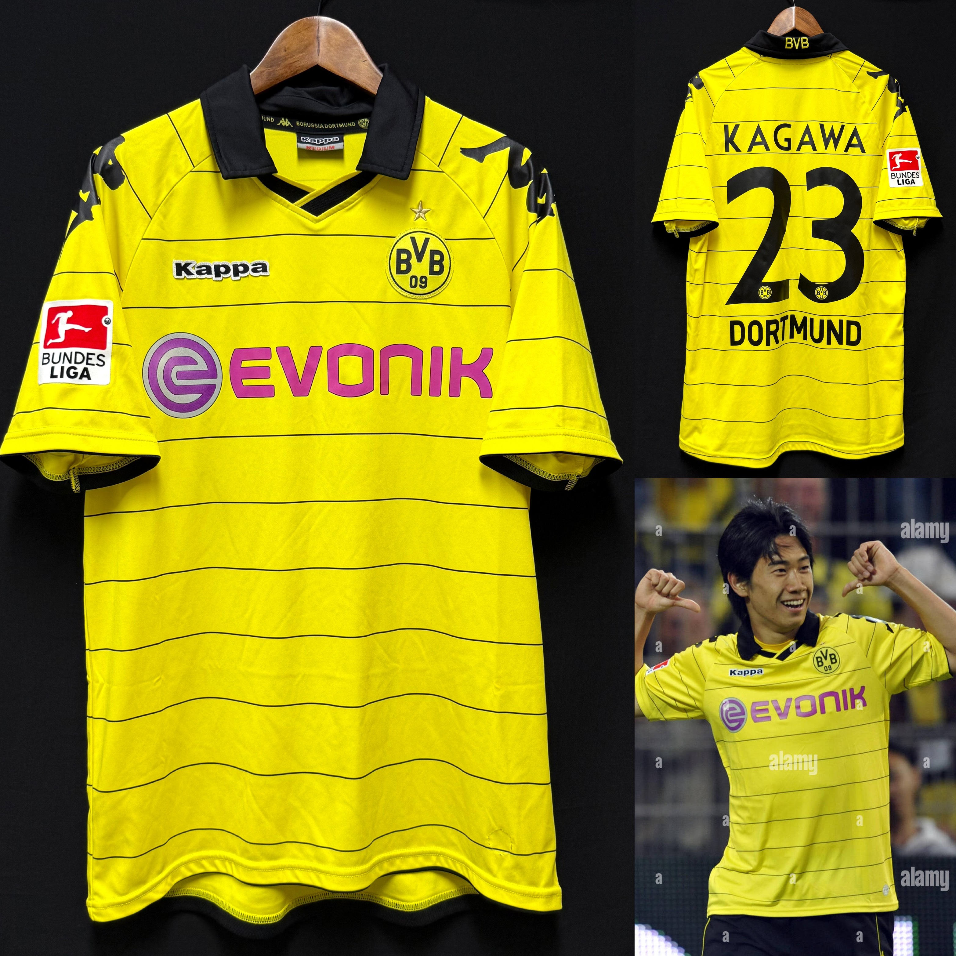 Borussia Dortmund 2011-2011 Kappa Home Shirt #23 KAGAWA