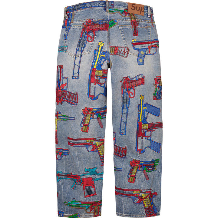 【Supreme】0704 WEEK 19發售 Guns Embroidered Loose Fit Jean