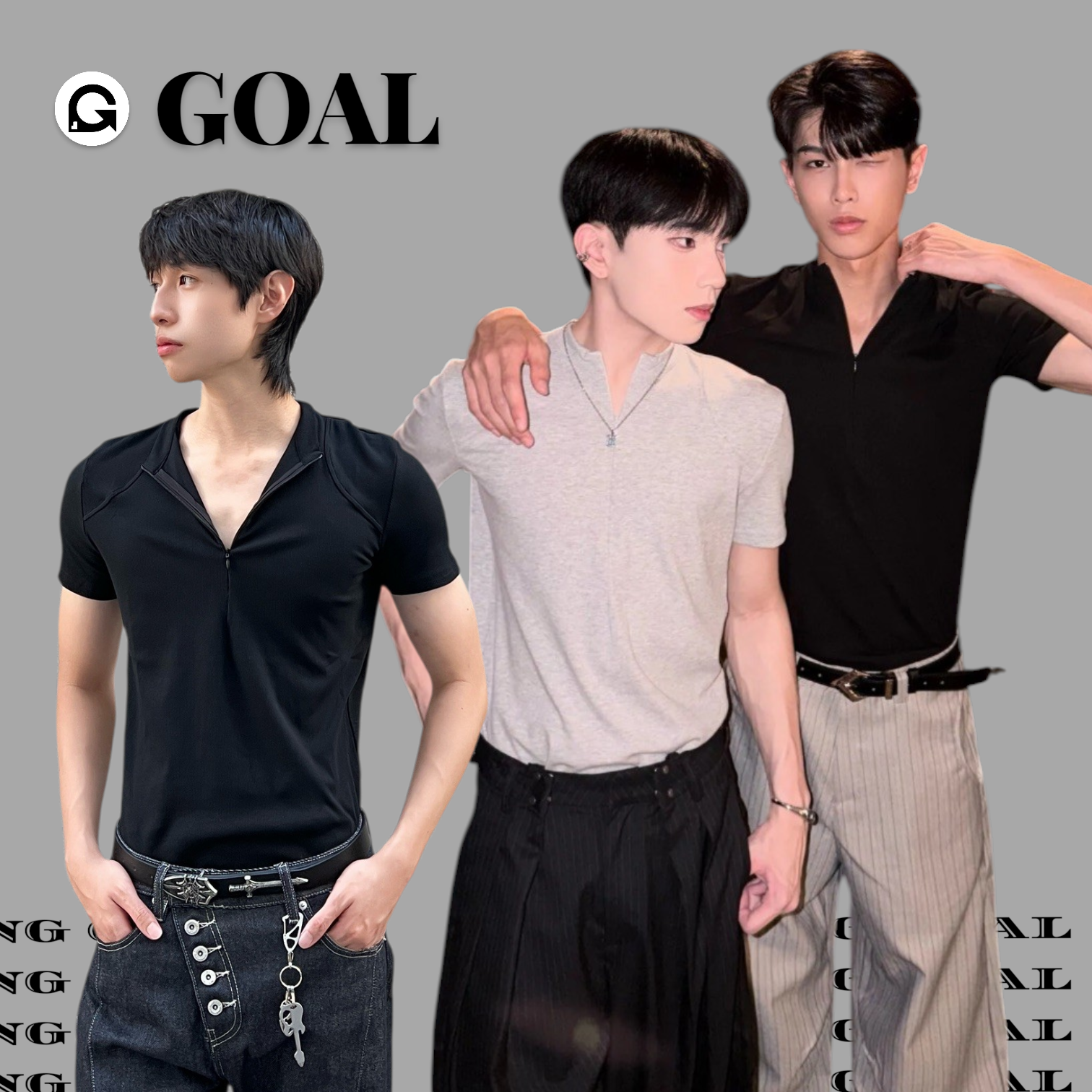 (GOAL) 高彈力半高領修身上衣 CKC T5002