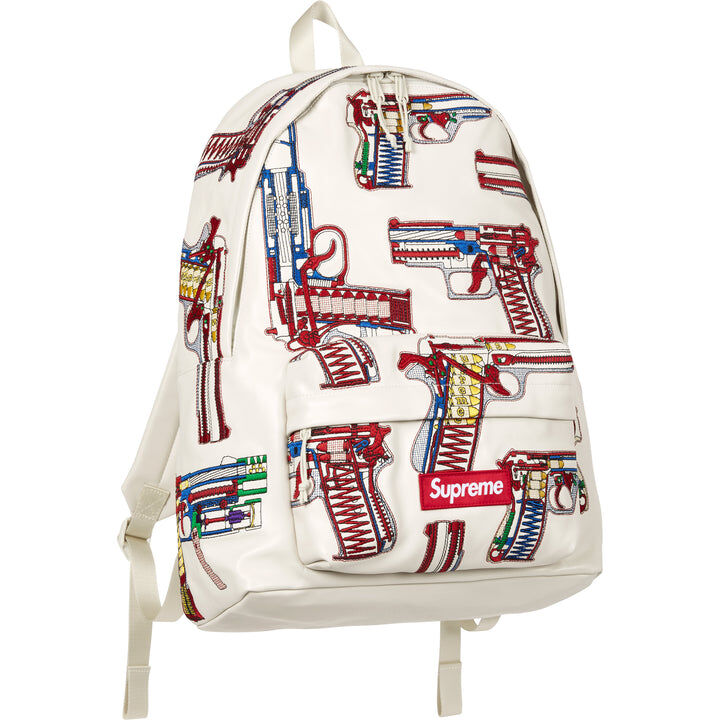 【Supreme】0704 WEEK 19發售 Guns Embroidered Leather Backpack