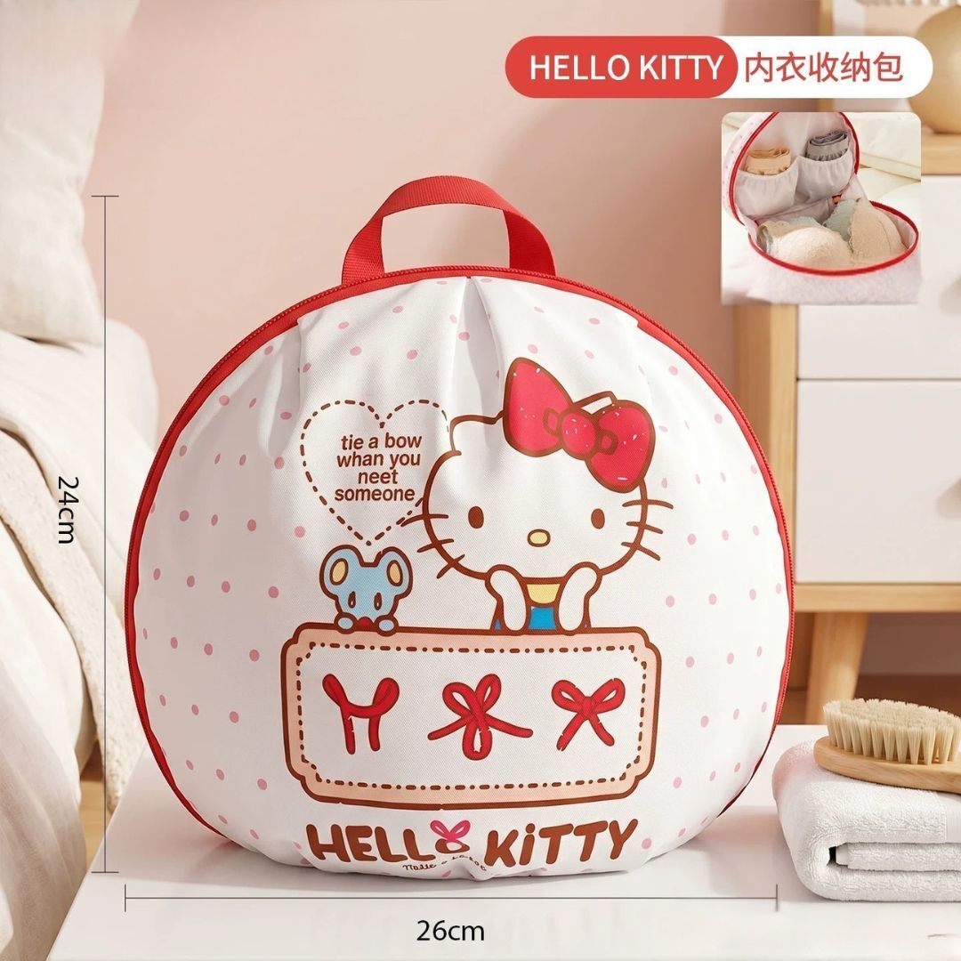Hello Kitty 旅行內衣收納袋 - 防壓防變形收納神器