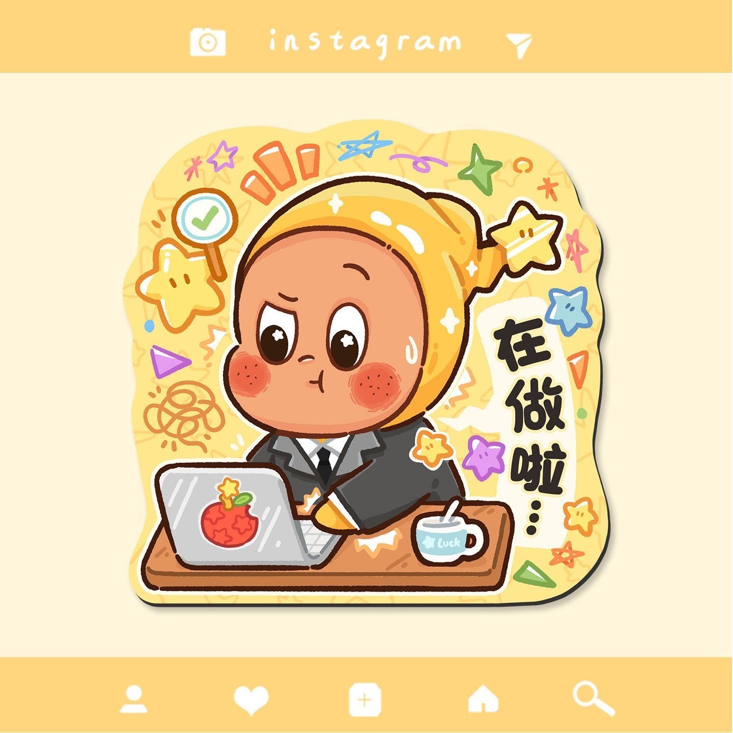 PREORDER 预购 防滑鼠标垫可爱卡通星星人 30cm x 30cm
