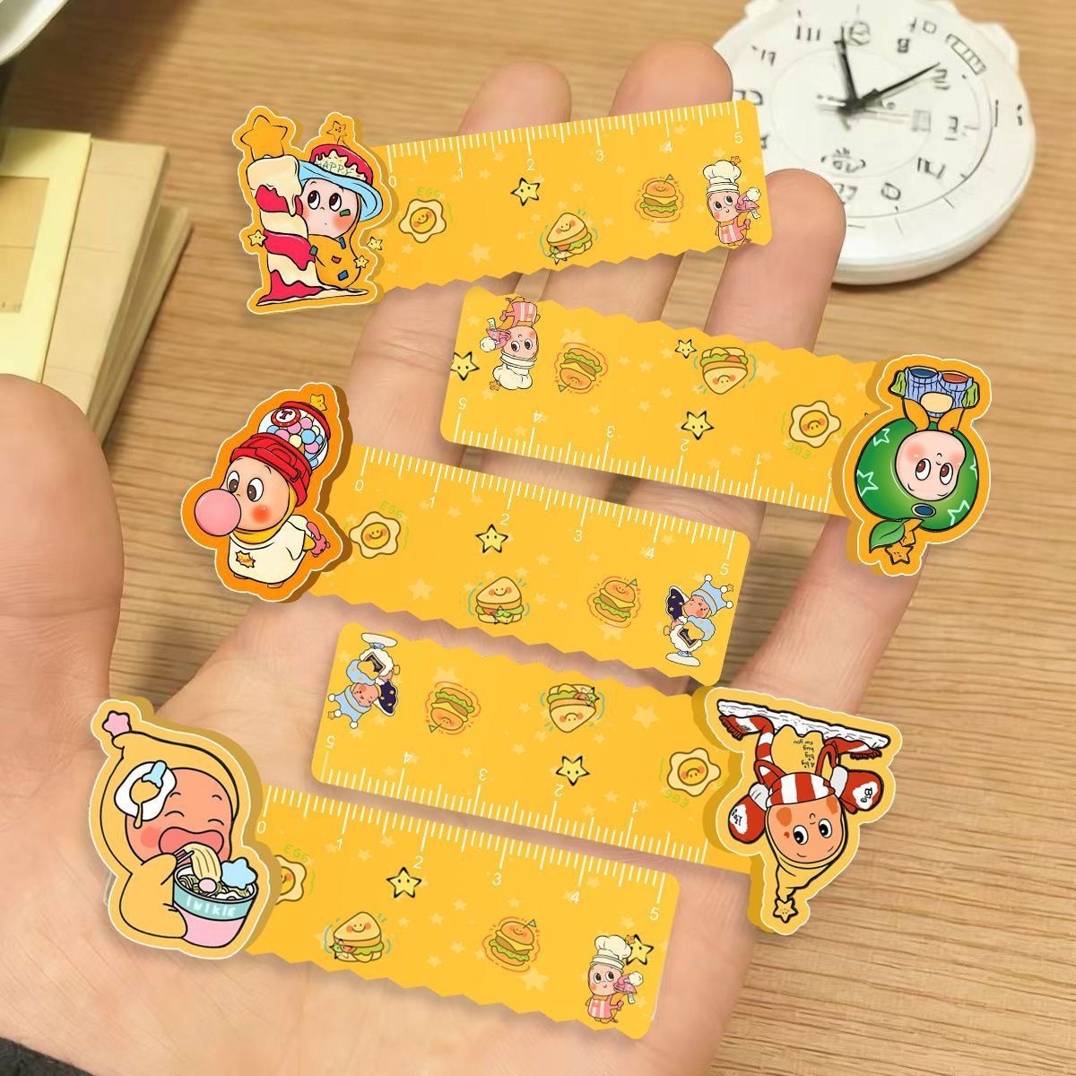 PREORDER 预购 卡通可爱星星人掌心尺 1套5把