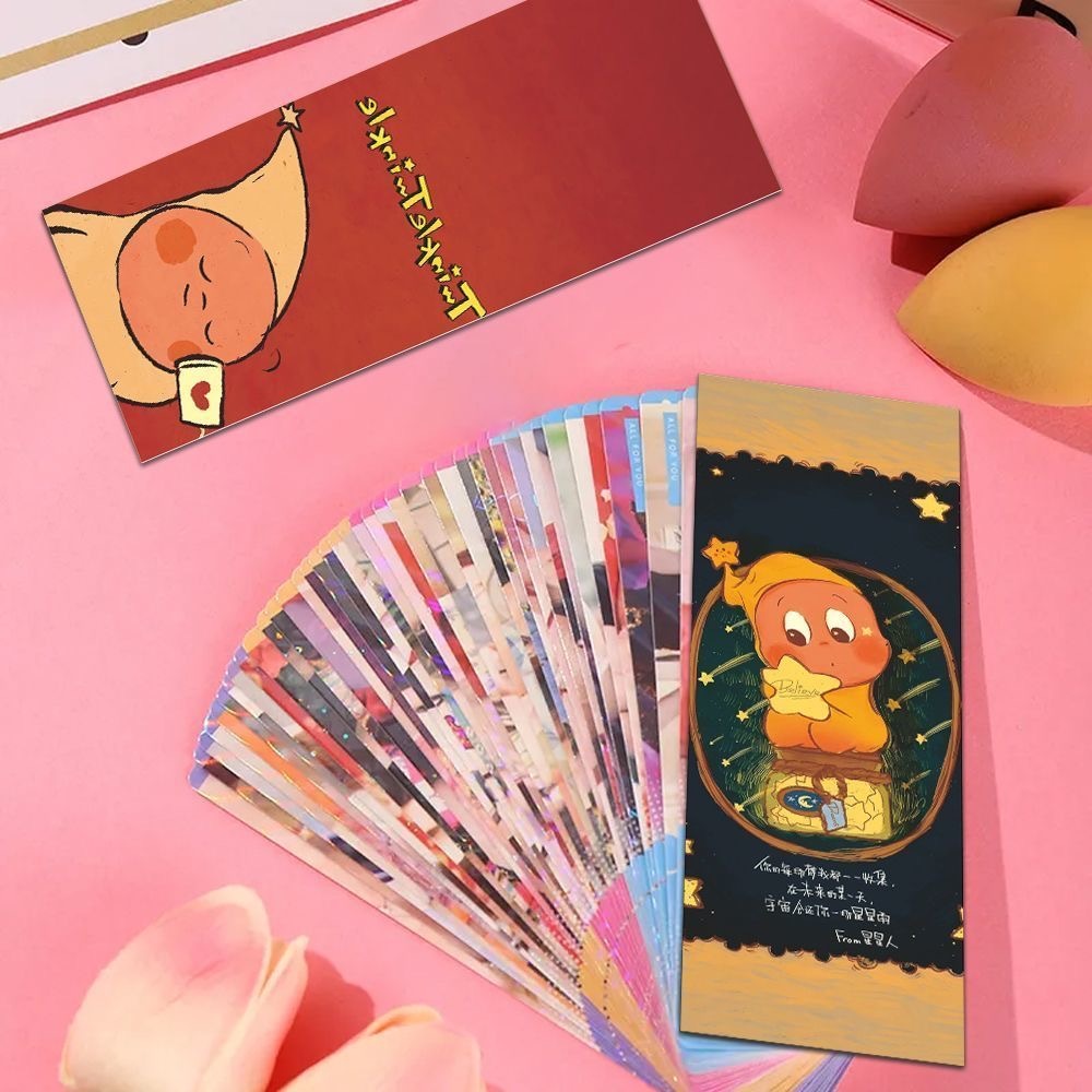 PREORDER 预购 泡泡玛特星星人治愈简约书签 16张
