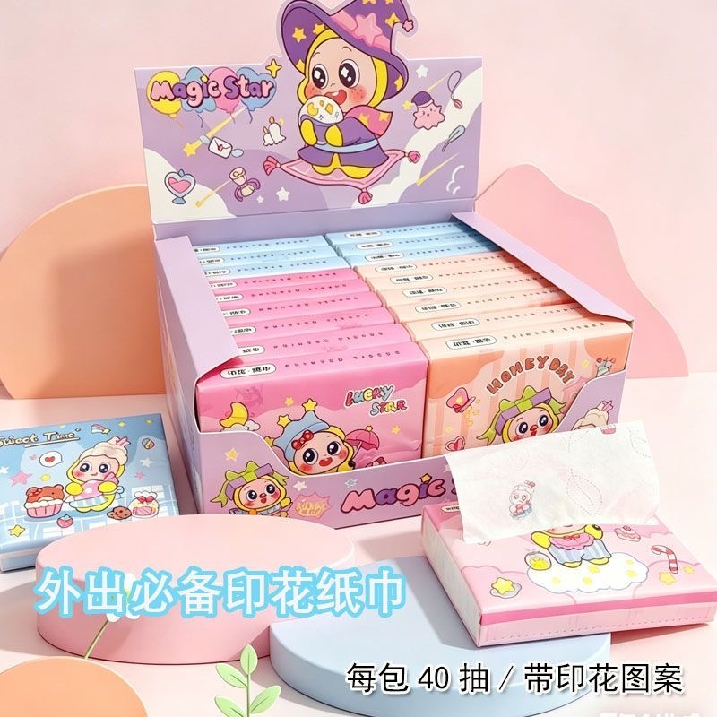 PREORDER 预购 星星人 印花抽纸小包纸巾便携式