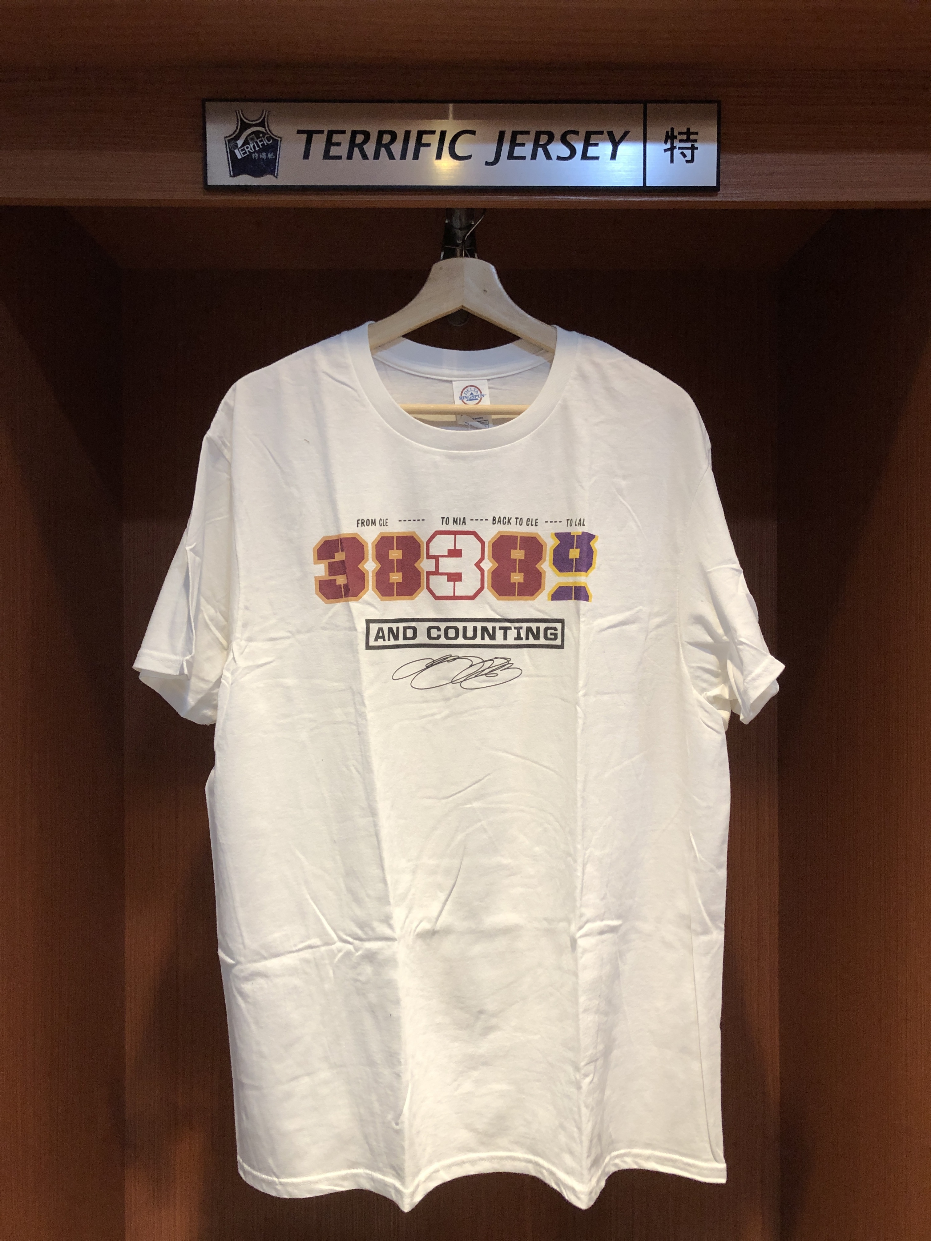 NBA短袖 Lebron James 38388 Points 洛杉磯湖人 得分白 總得分史上第一人 Fanatics Tee 棉質 全新