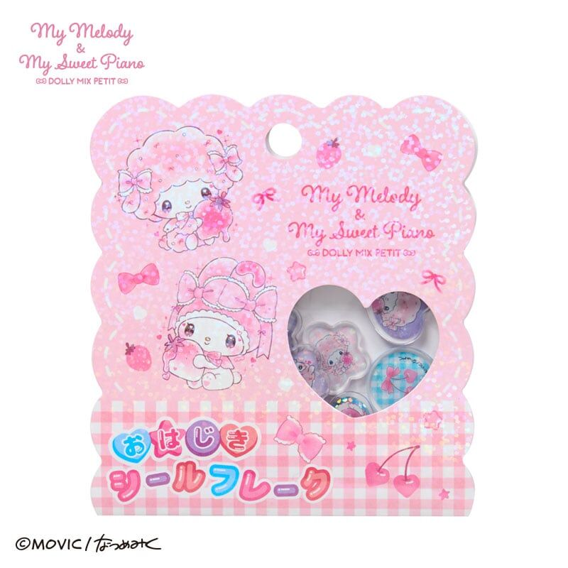 日本製 Sanrio x Dolly Mix My Melody x My Sweet Piano 水晶貼紙套裝
