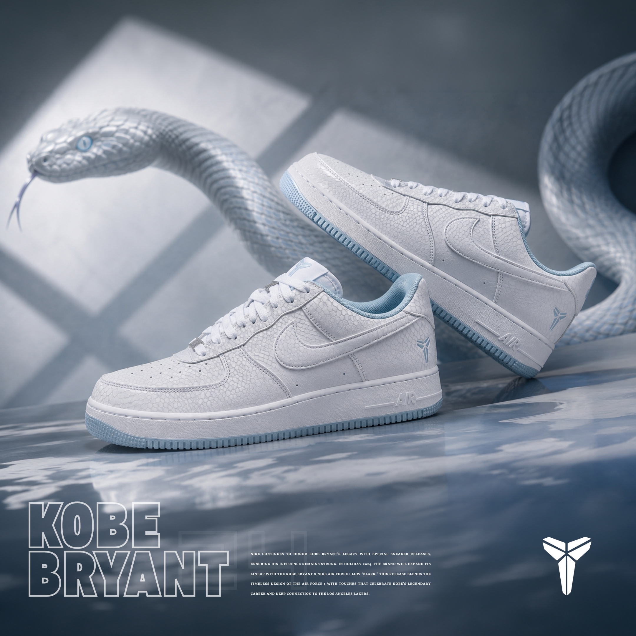 NICEDAY 代購 Nike Air Force 1 x Kobe Bryant 科比 老大 藍 淺藍 水藍 藍白 白藍 天藍 紀念 IB0018-103