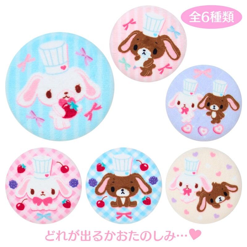 日本 Sanrio Sugar Bunnies 蜜糖邦尼 Love Sweets 車線刺繡系列 毛絨襟章盲盒