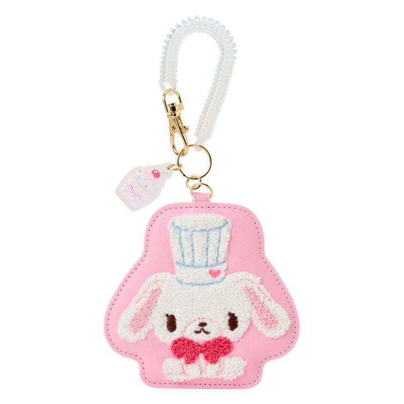 日本 Sanrio Sugar Bunnies 蜜糖邦尼 Love Sweets 車線刺繡系列 Dcut PU皮卡套連電話線匙扣