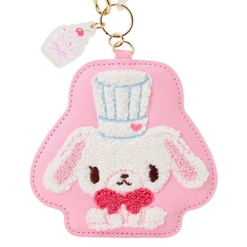 日本 Sanrio Sugar Bunnies 蜜糖邦尼 Love Sweets 車線刺繡系列 Dcut PU皮卡套連電話線匙扣
