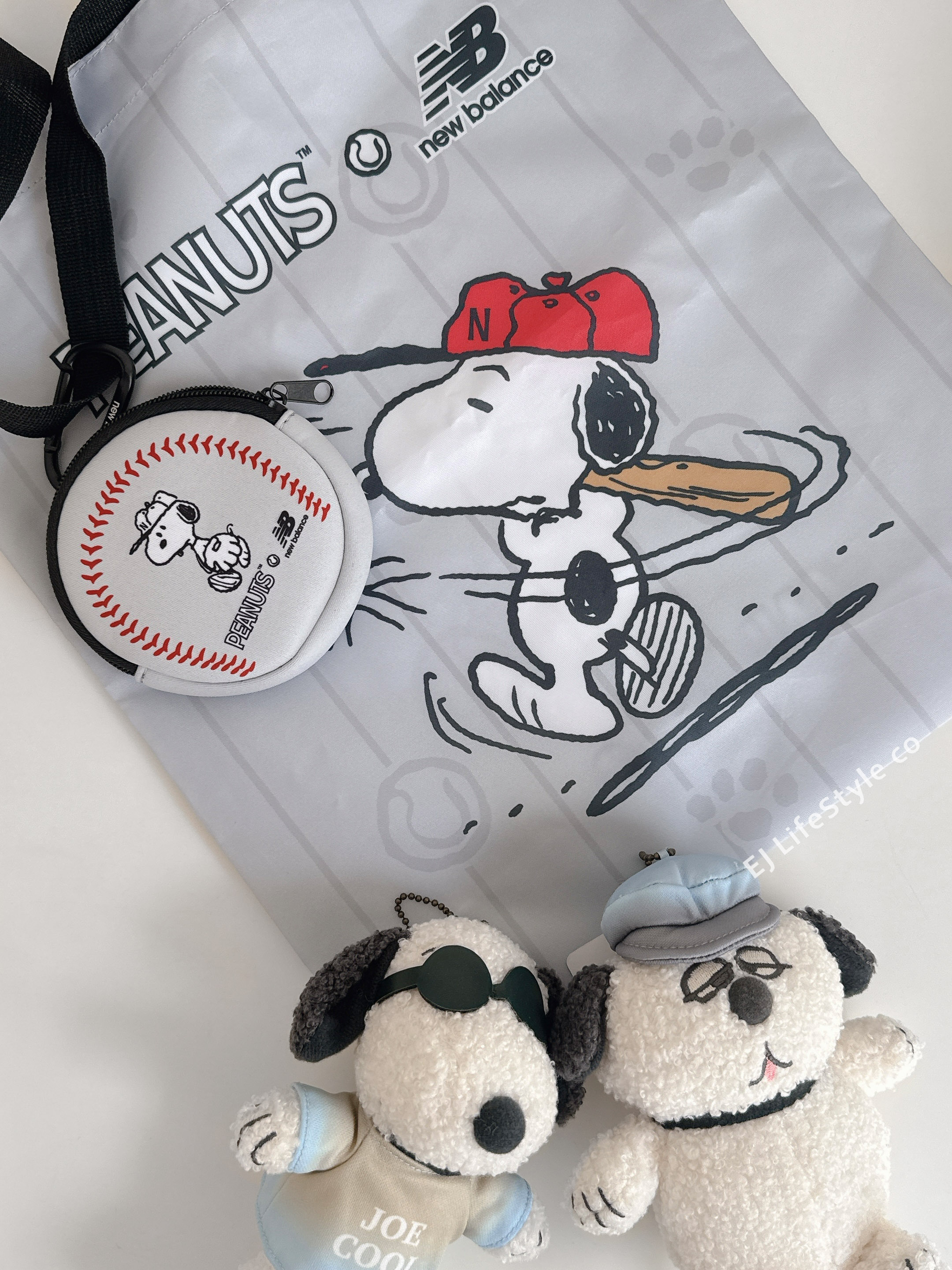 PEANUTS X NEW BALANCE NB SNOOPY 史努比 摺疊購物袋 收納 零錢袋 / 現貨