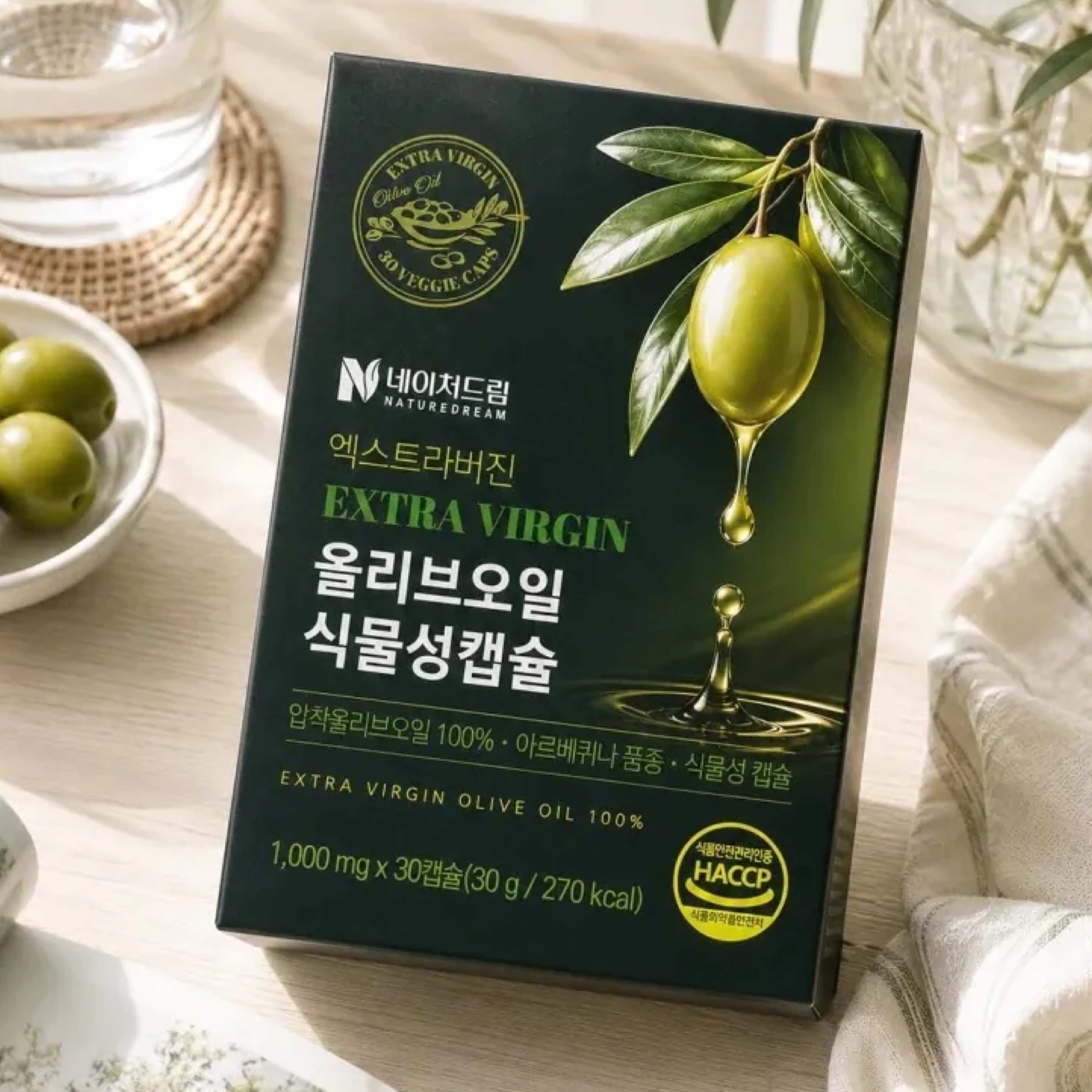 Nature Dream 特級初榨橄欖油植物膠囊 (1000mg x30粒)