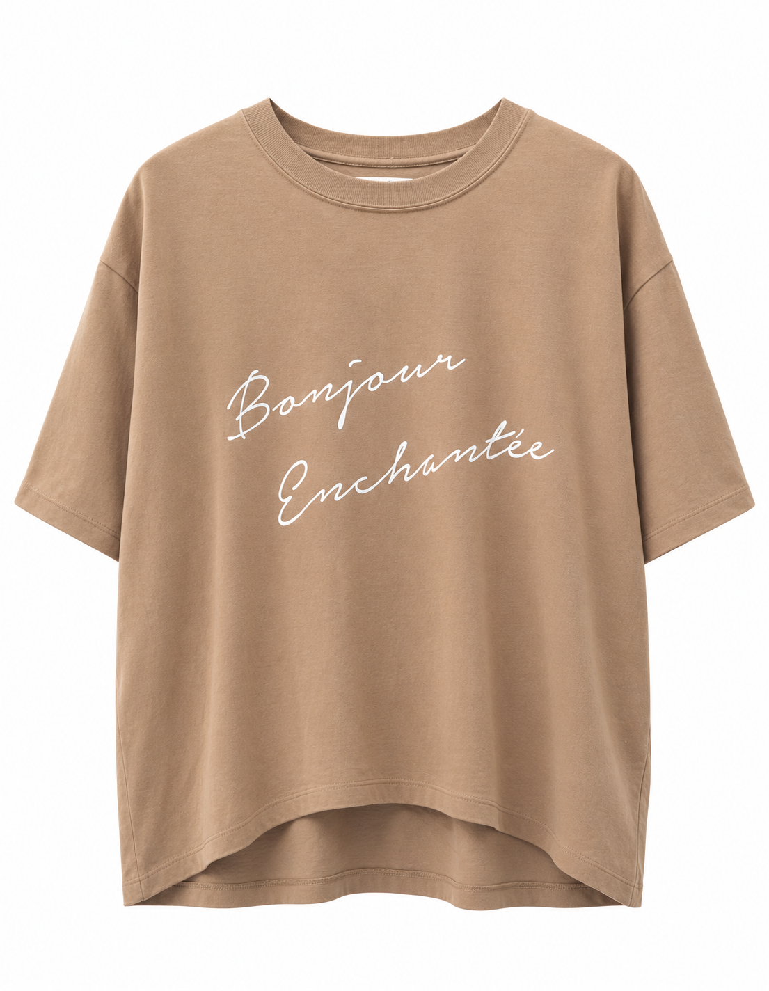草寫字母棉T-shirt