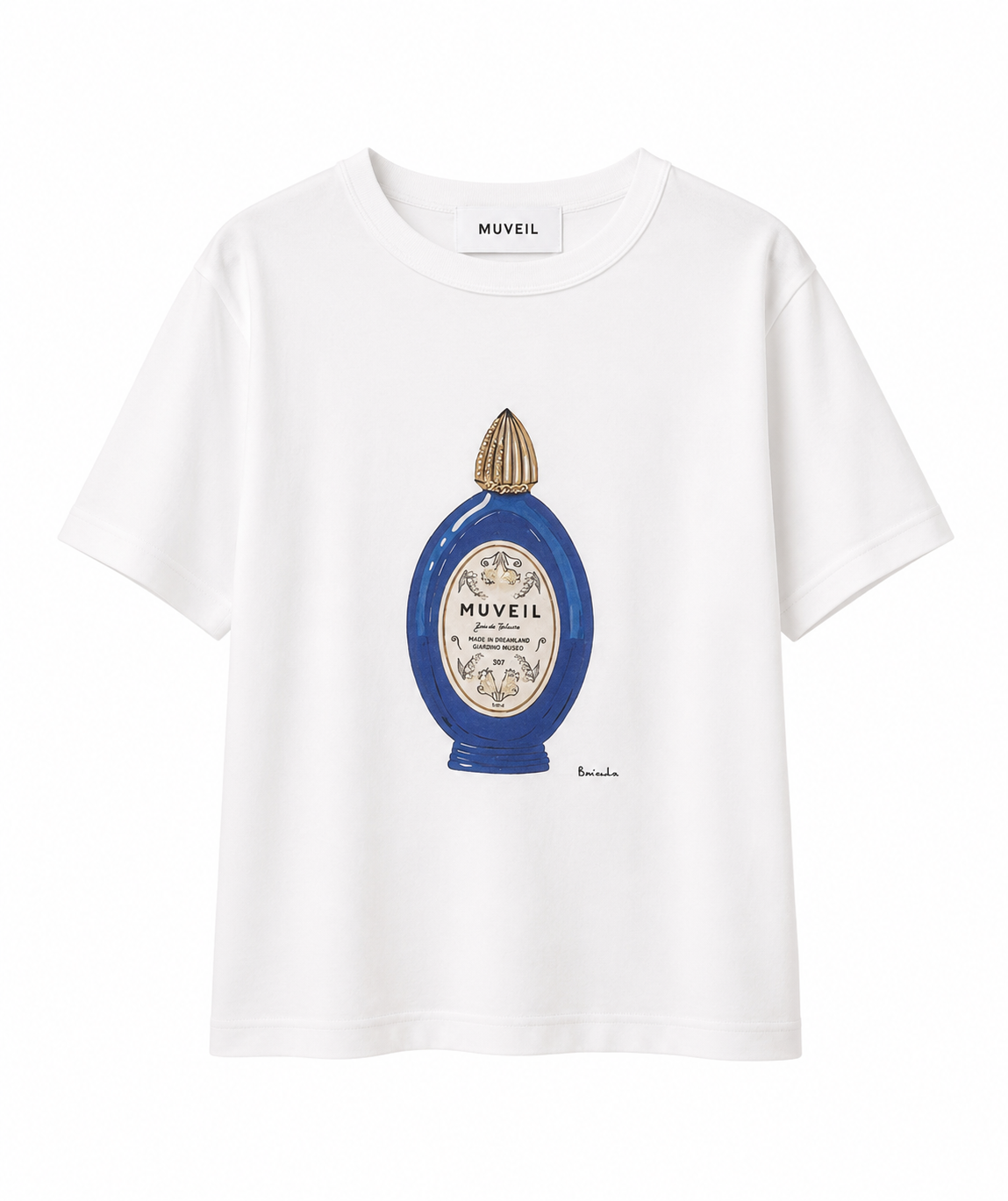 香水瓶設計棉T-shirt
