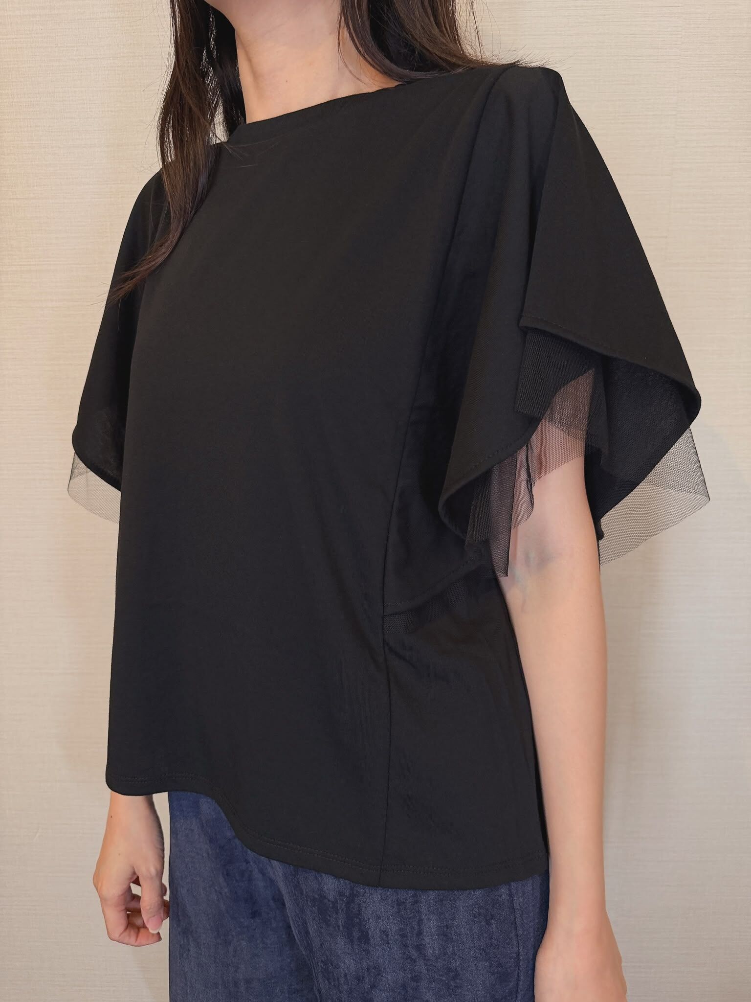 Mw 紗網袖top