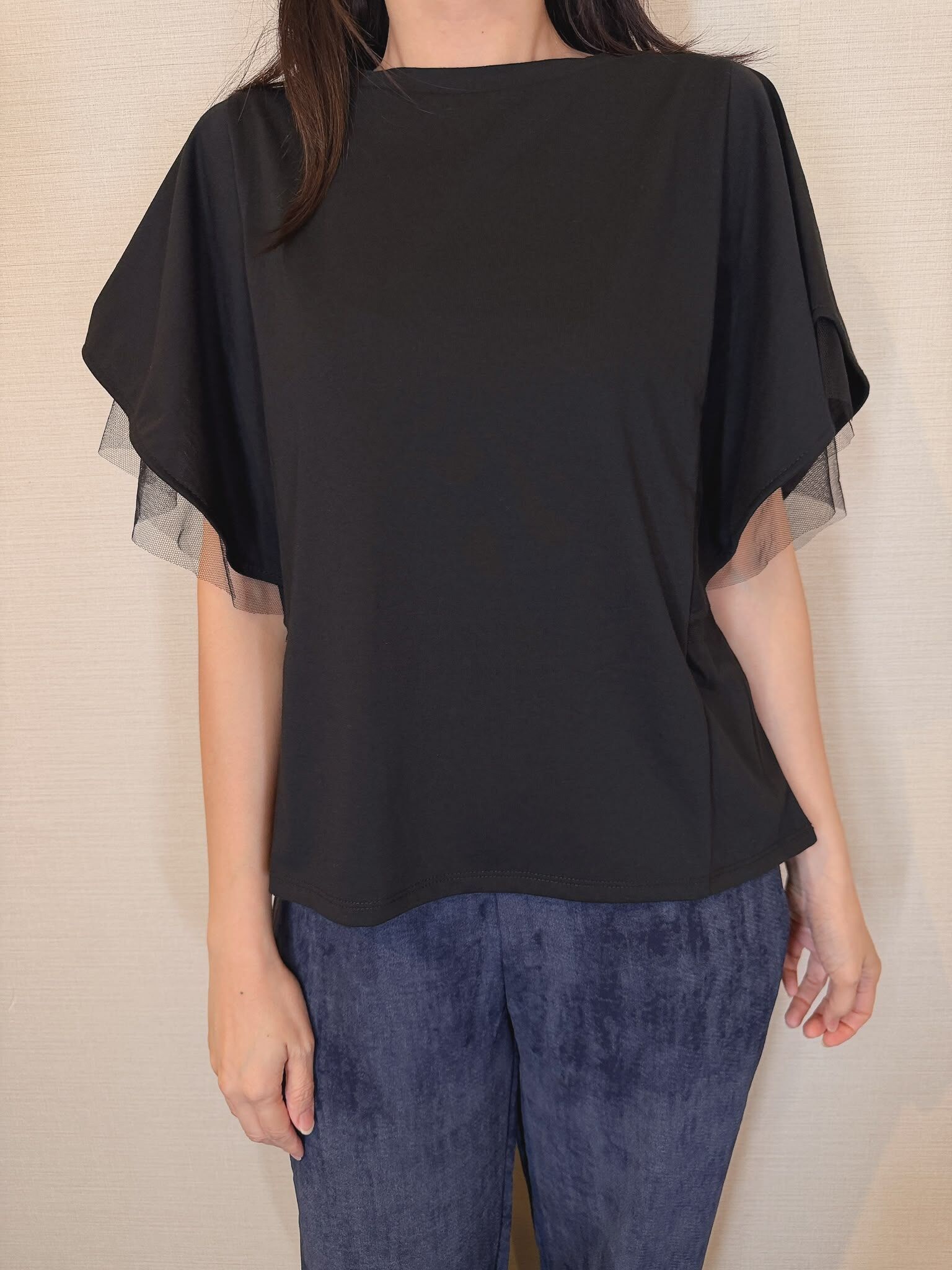 Mw 紗網袖top