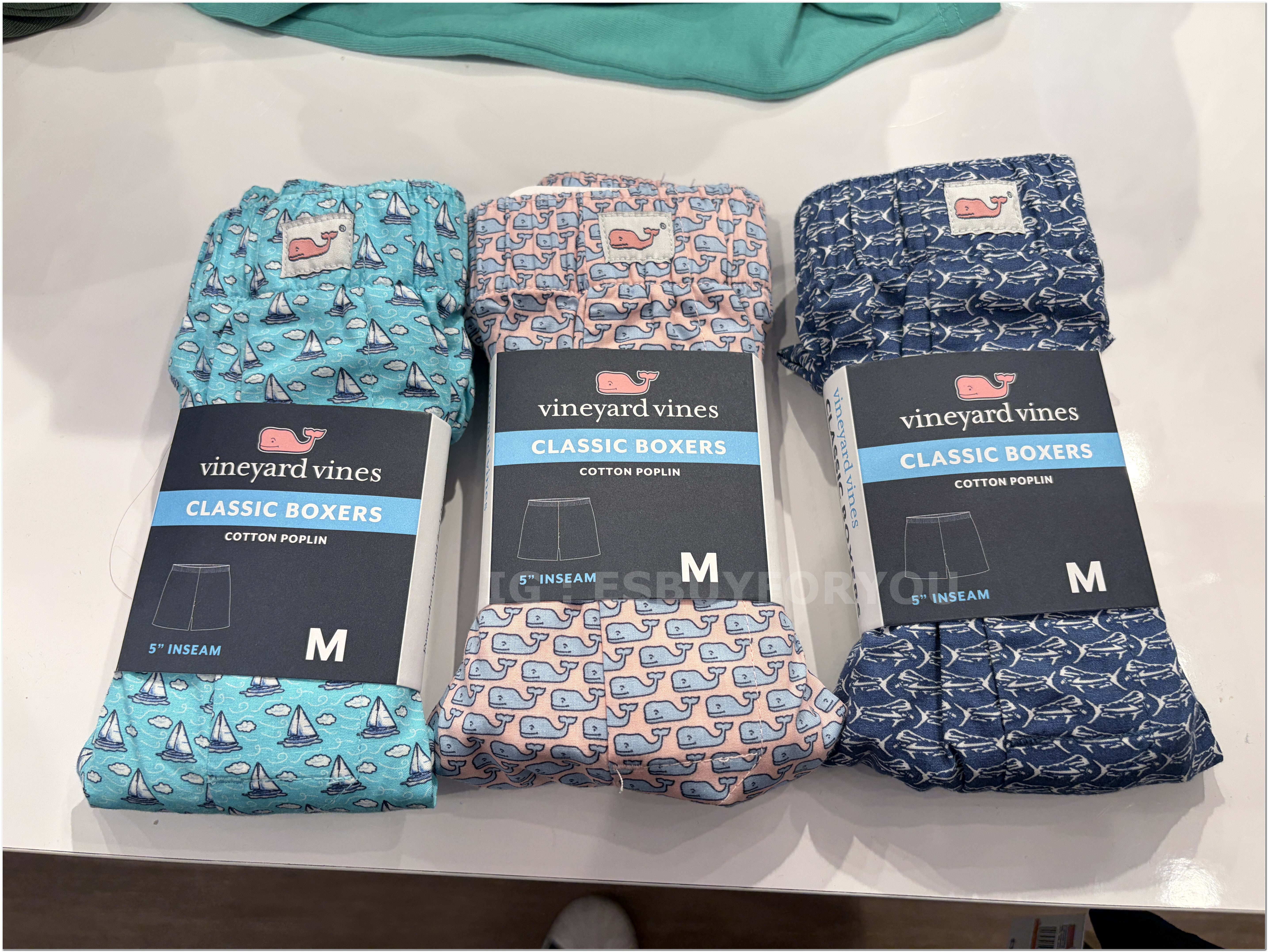 【限時】Vineyard Vines小鯨魚 平口 四角褲(boxers) (3色)