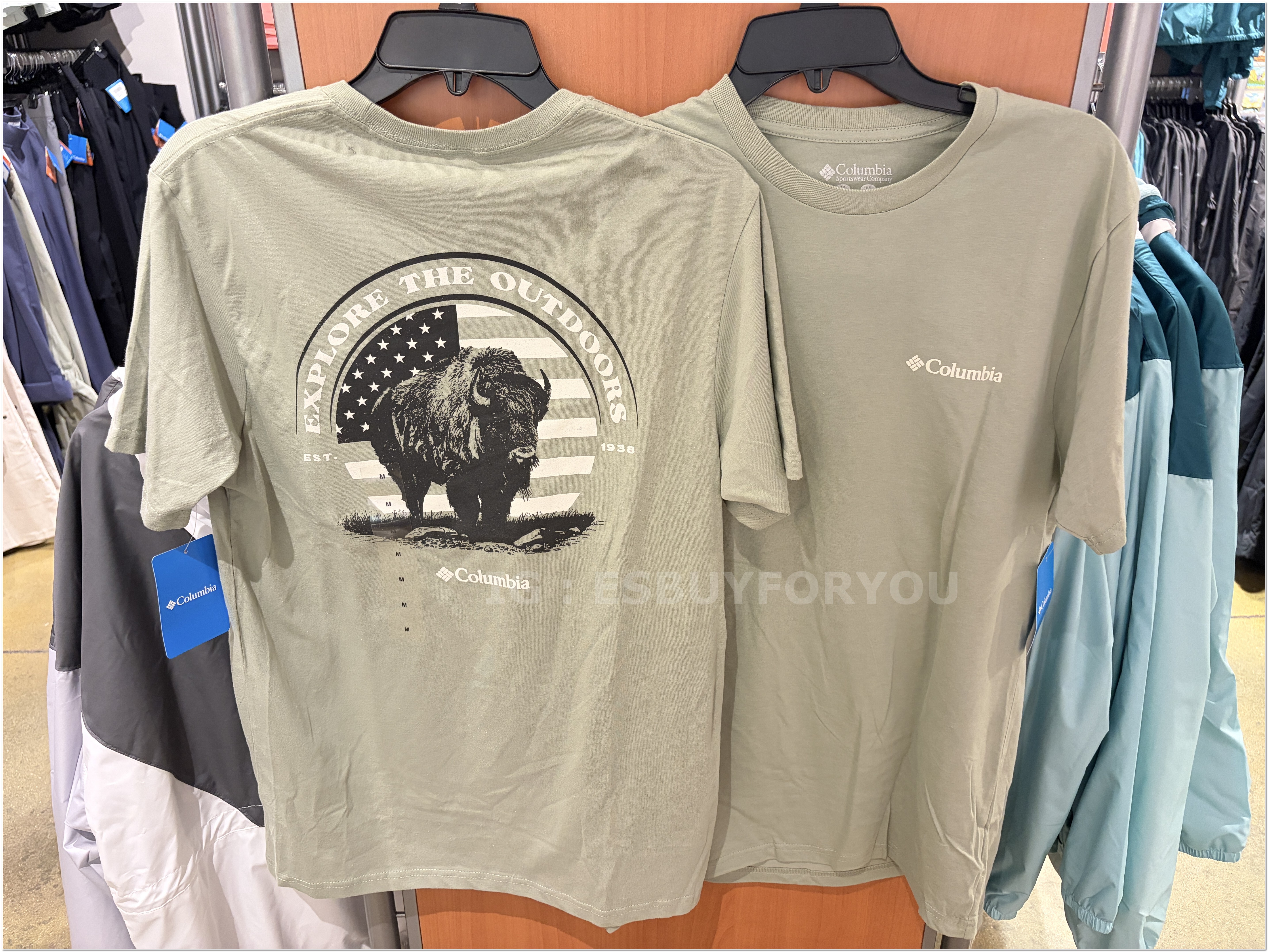 【限時】Columbia 男大人 動物系列 正反圖案 短TEE