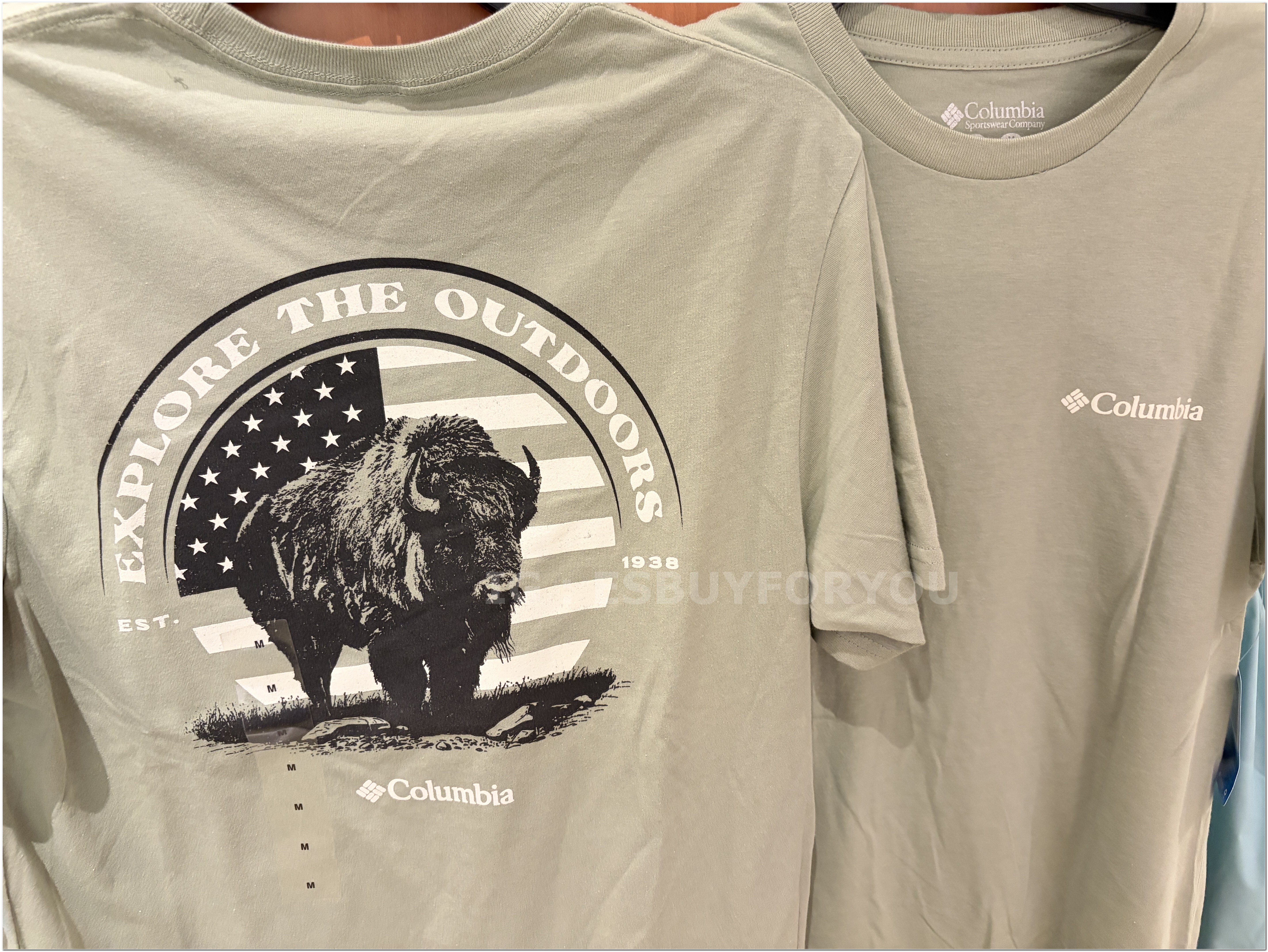 【限時】Columbia 男大人 動物系列 正反圖案 短TEE