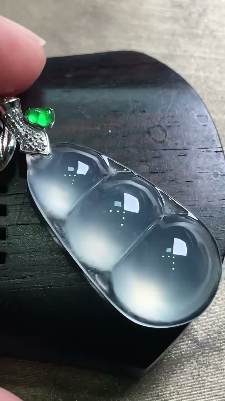 翡翠高冰福豆,天然翡翠A玉, 緬甸玉, Jade, Jadeite