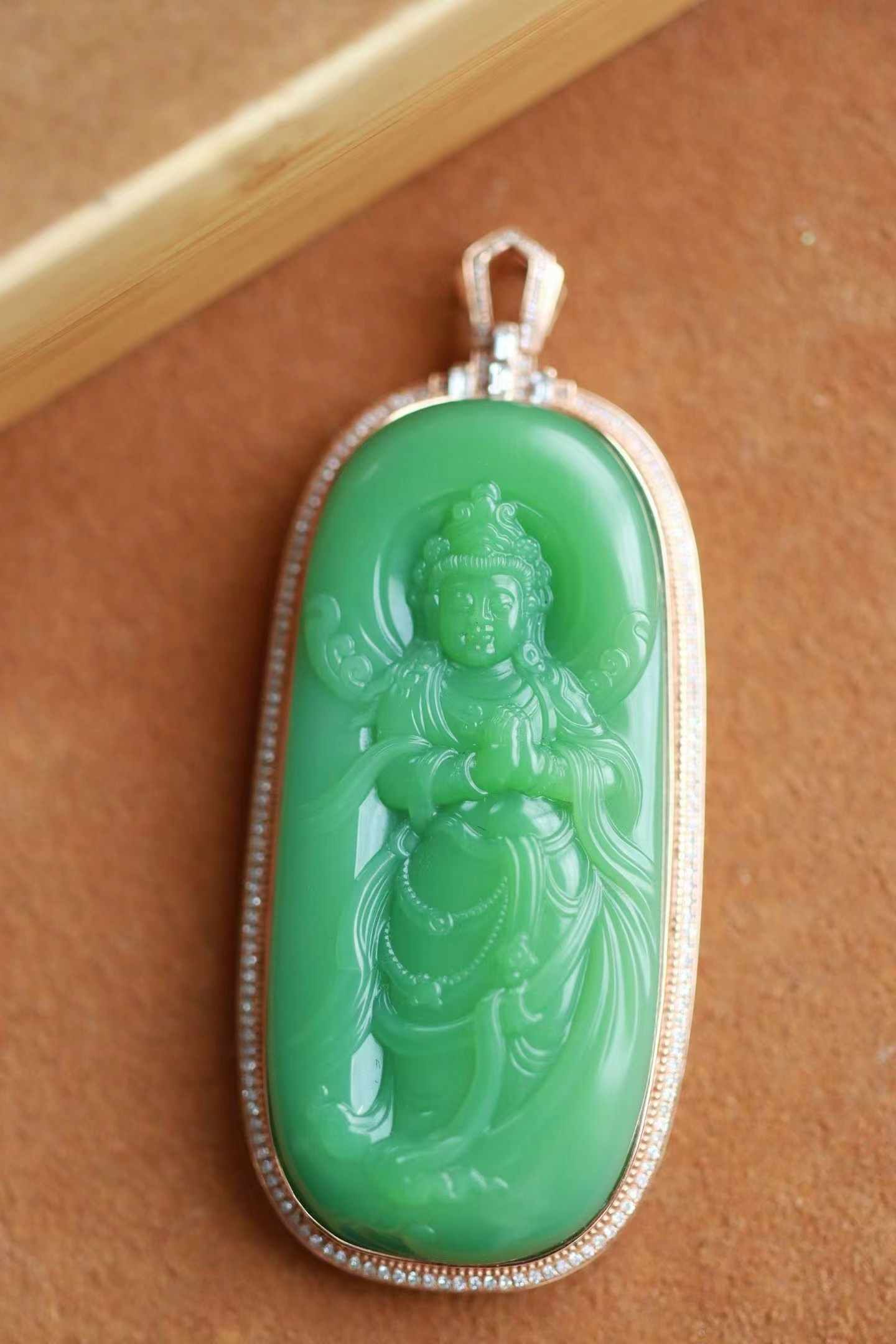 和田玉觀音,天然和田玉軟玉