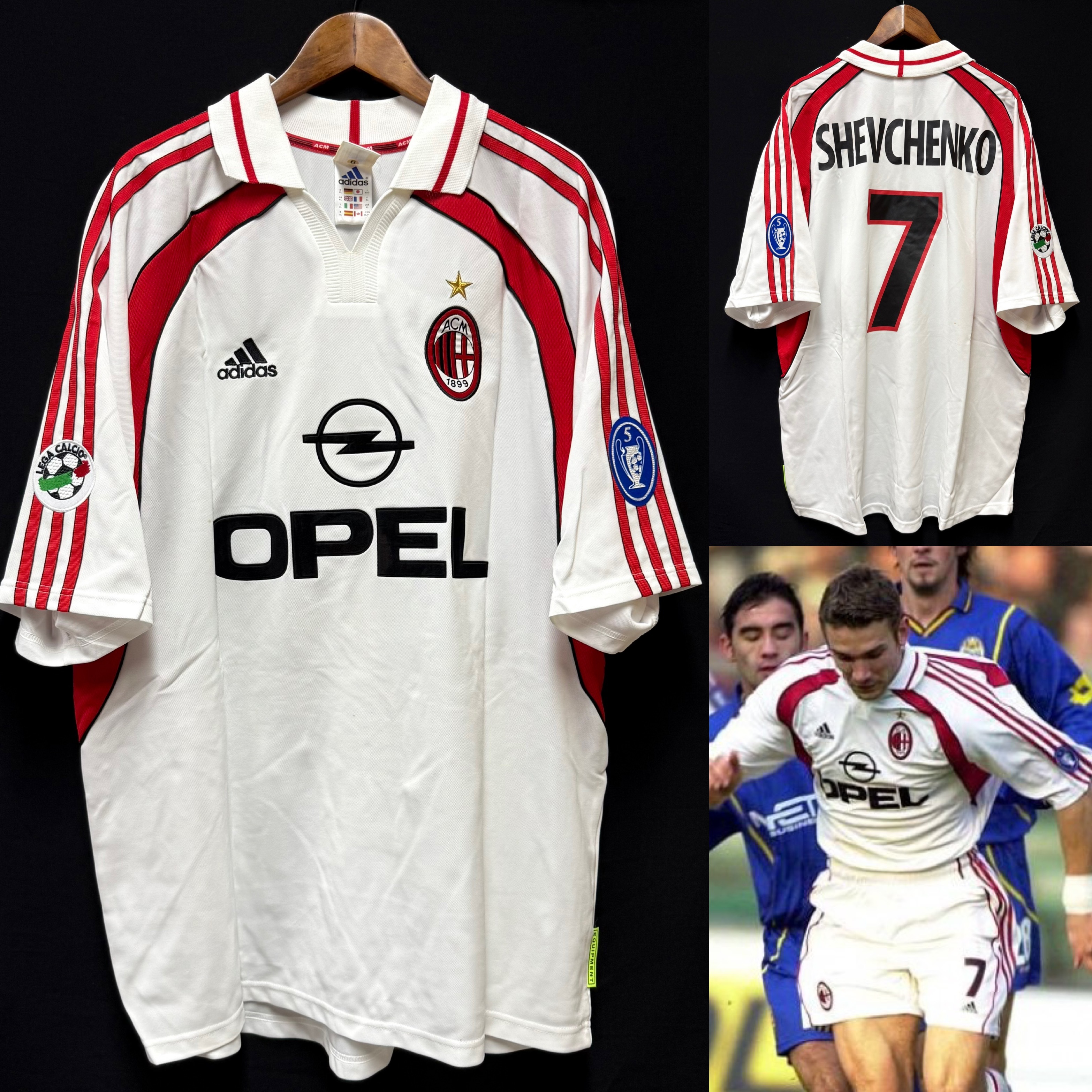 AC Milan 1999-2000 Adidas Away Match Worn Issue Shirt #7 SHEVCHENKO