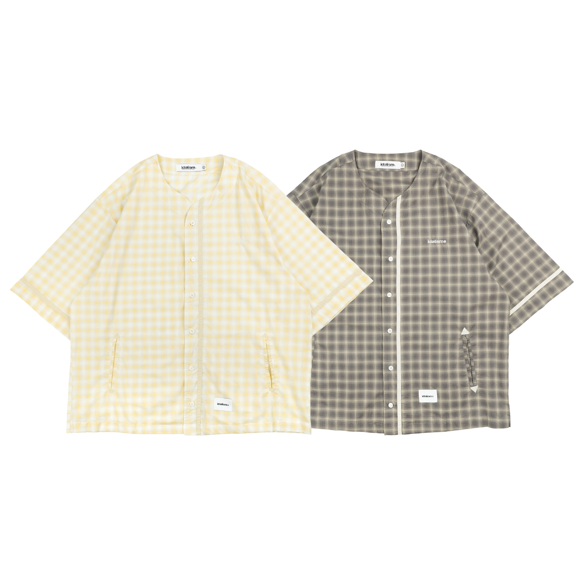【車庫服飾】IDEALISM Check Baseball Shirt