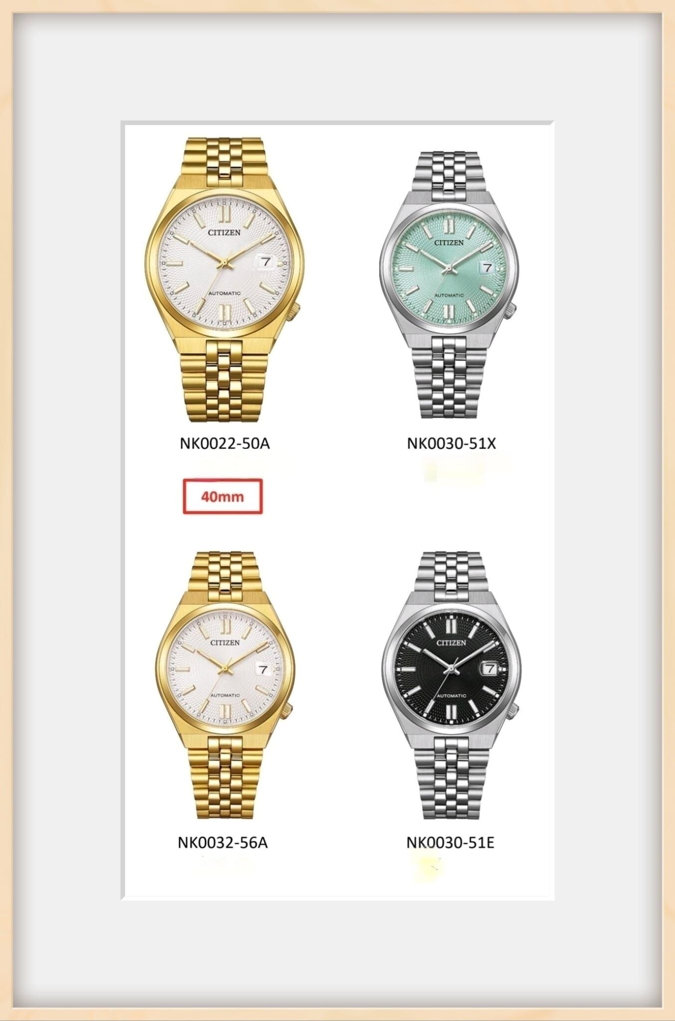 行貨 星辰 Citizen Tsuyosa 60 Automatic Men's Watch NK0022-50A 40mm . NK0030-51X , NK0032-56A . NK0030-51E Tsuyosa 60 自動男士腕錶