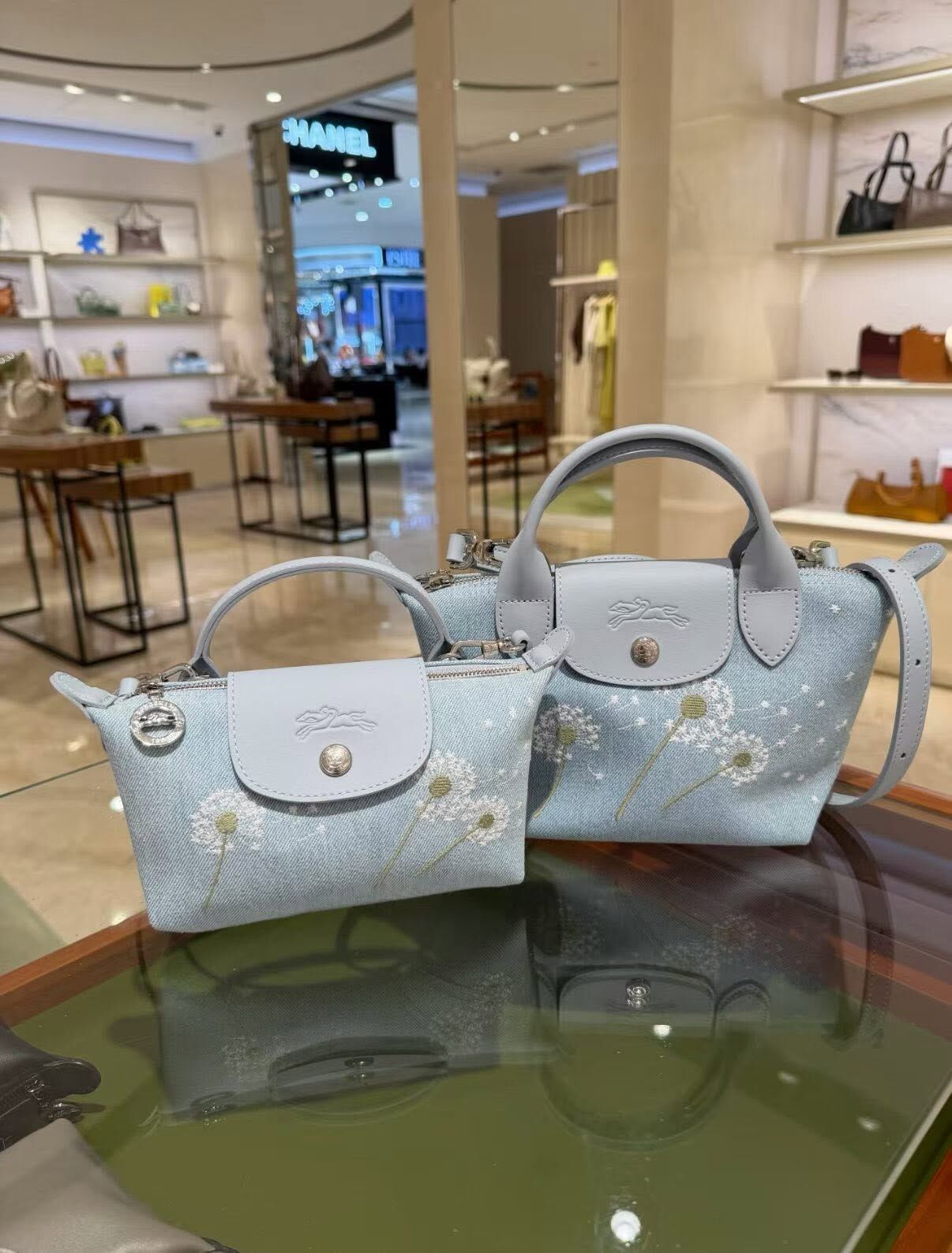 LYS02033 Longchamp Le Pliage 限定蒲公英刺繡新款