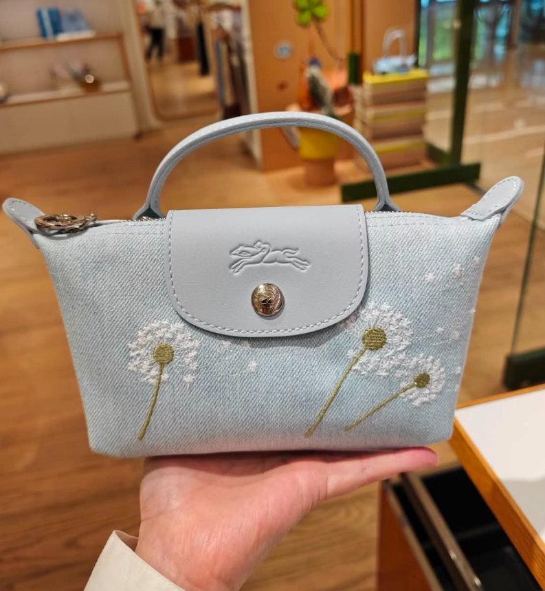 LYS02033 Longchamp Le Pliage 限定蒲公英刺繡新款