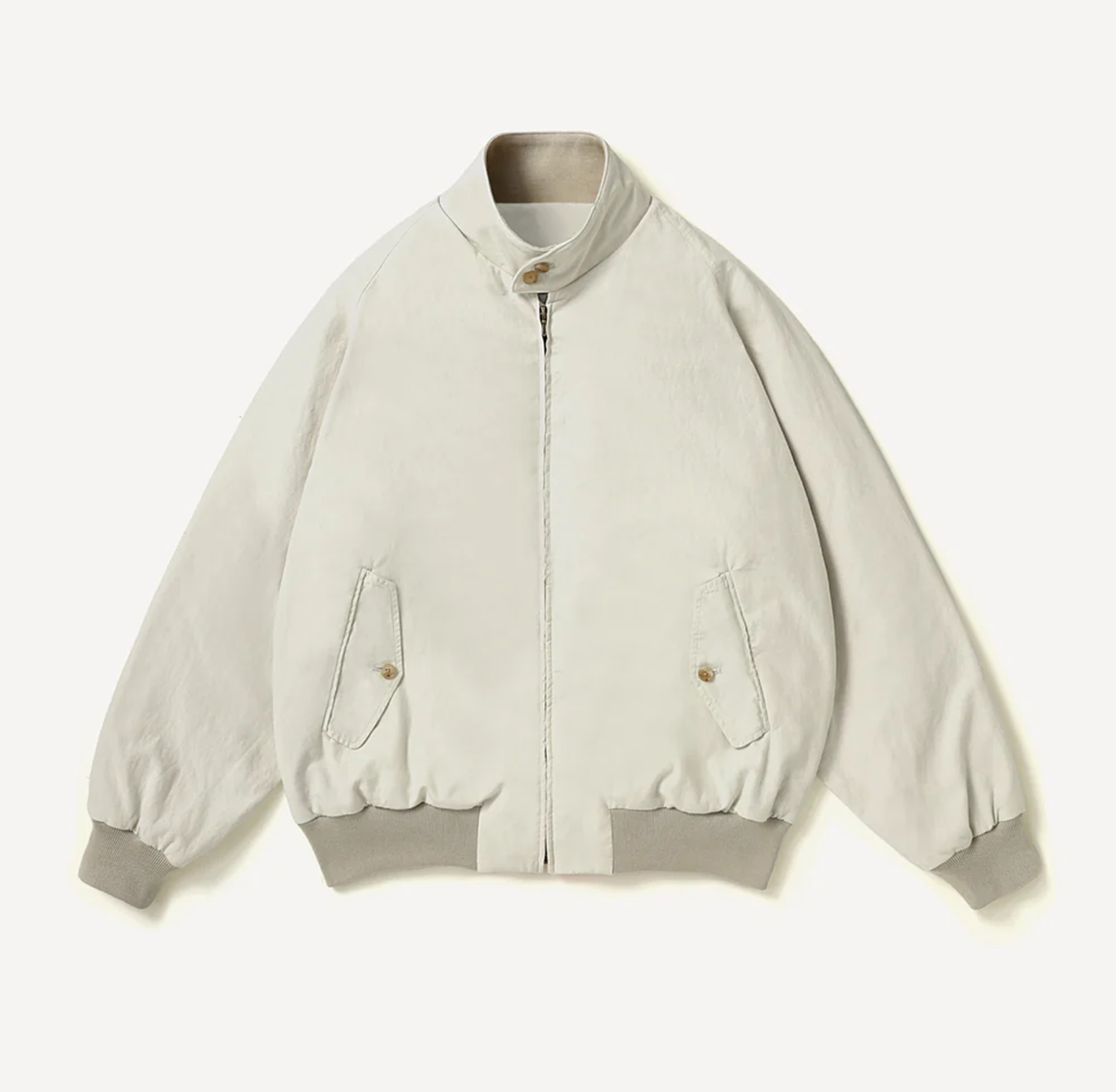 A.PRESSE 2026 A/W COTTON SILK BACK GAVARDINE HERRINGBONE JACKET (26AAP-01-39) - ECRU PRE ORDER ITEM (預訂中)