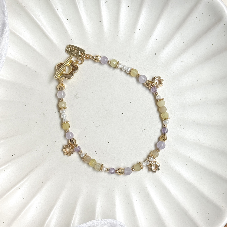 B16 / 生日花語 • 玖月捌 • 米迦勒雛菊 – 蛋白紫水晶 – 手鍊
