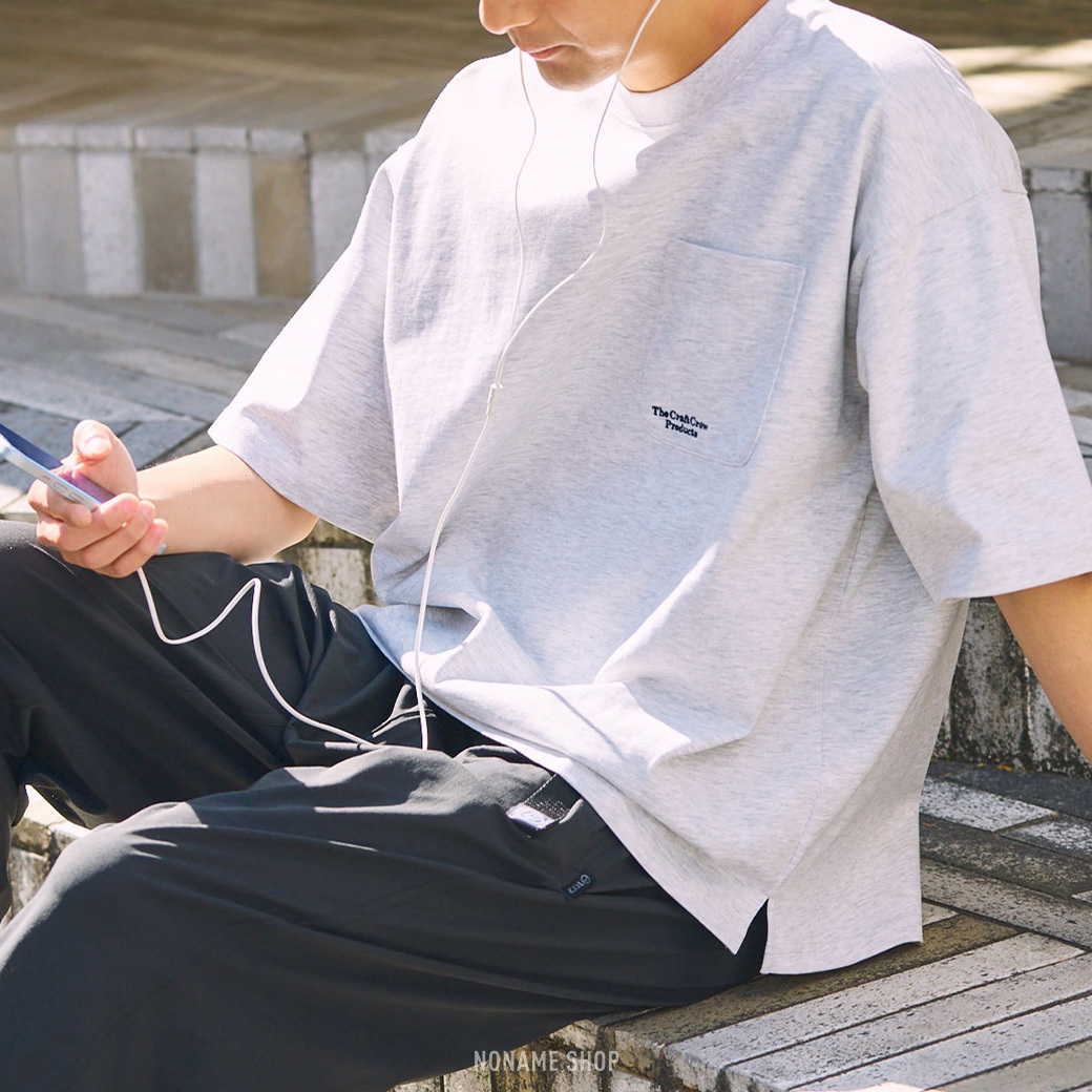 THE CRAFT CREW PRODUCTS 防紫外線 防汗漬 大口袋 落肩 寬鬆 短袖 八色 (男/女同款)