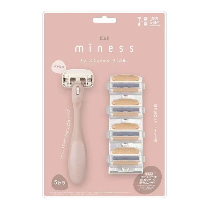 【預購】JM070401 貝印  KAI miness 女用身體除毛刀（一柄五頭組）