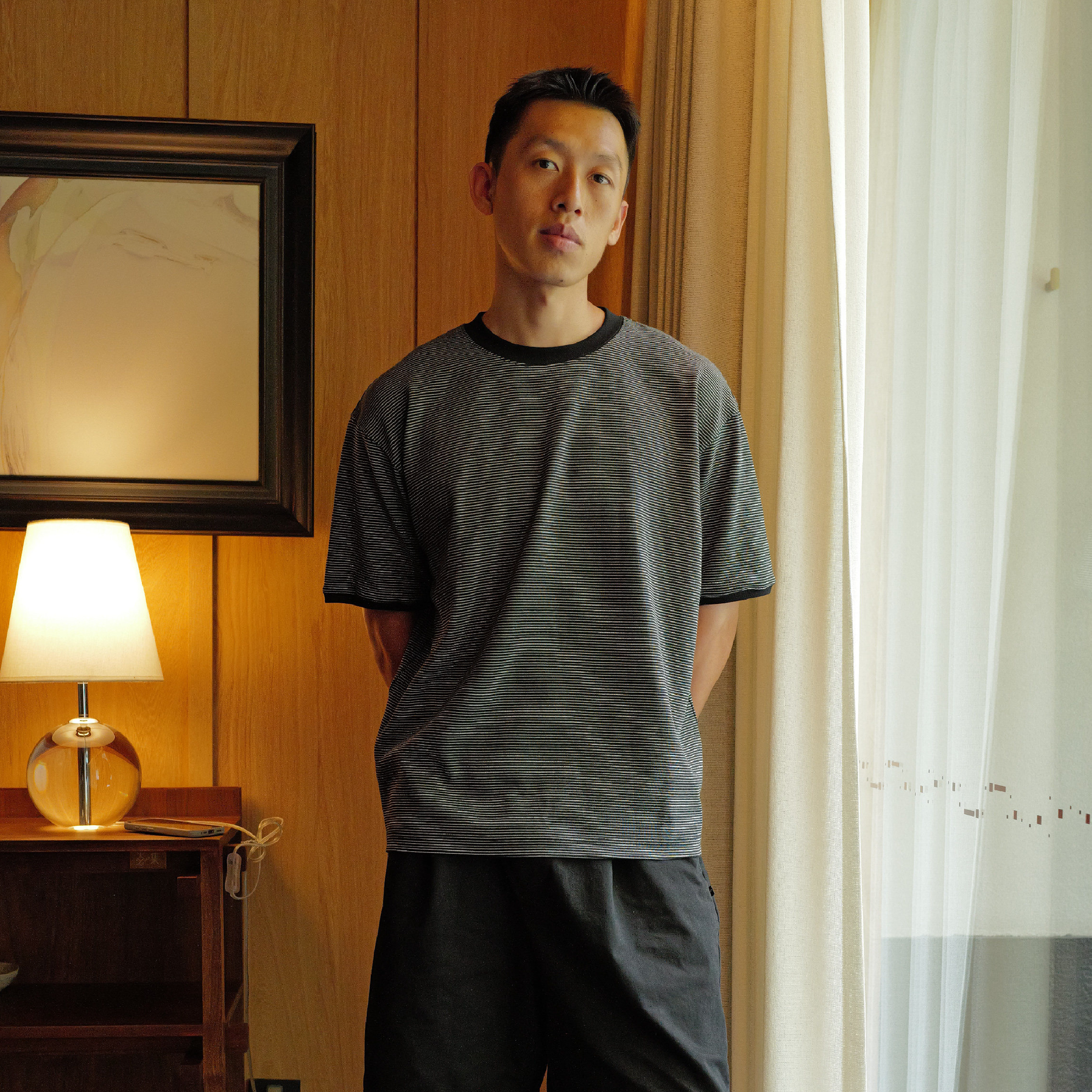 BOHRHOO Wrinkle Free Stripe Tee 日系 抗皺 條紋短袖Tee [BH1173]