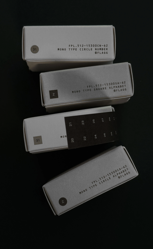 Flagg｜Mono Type Roll Label 單色捲式標籤貼（四款可選）