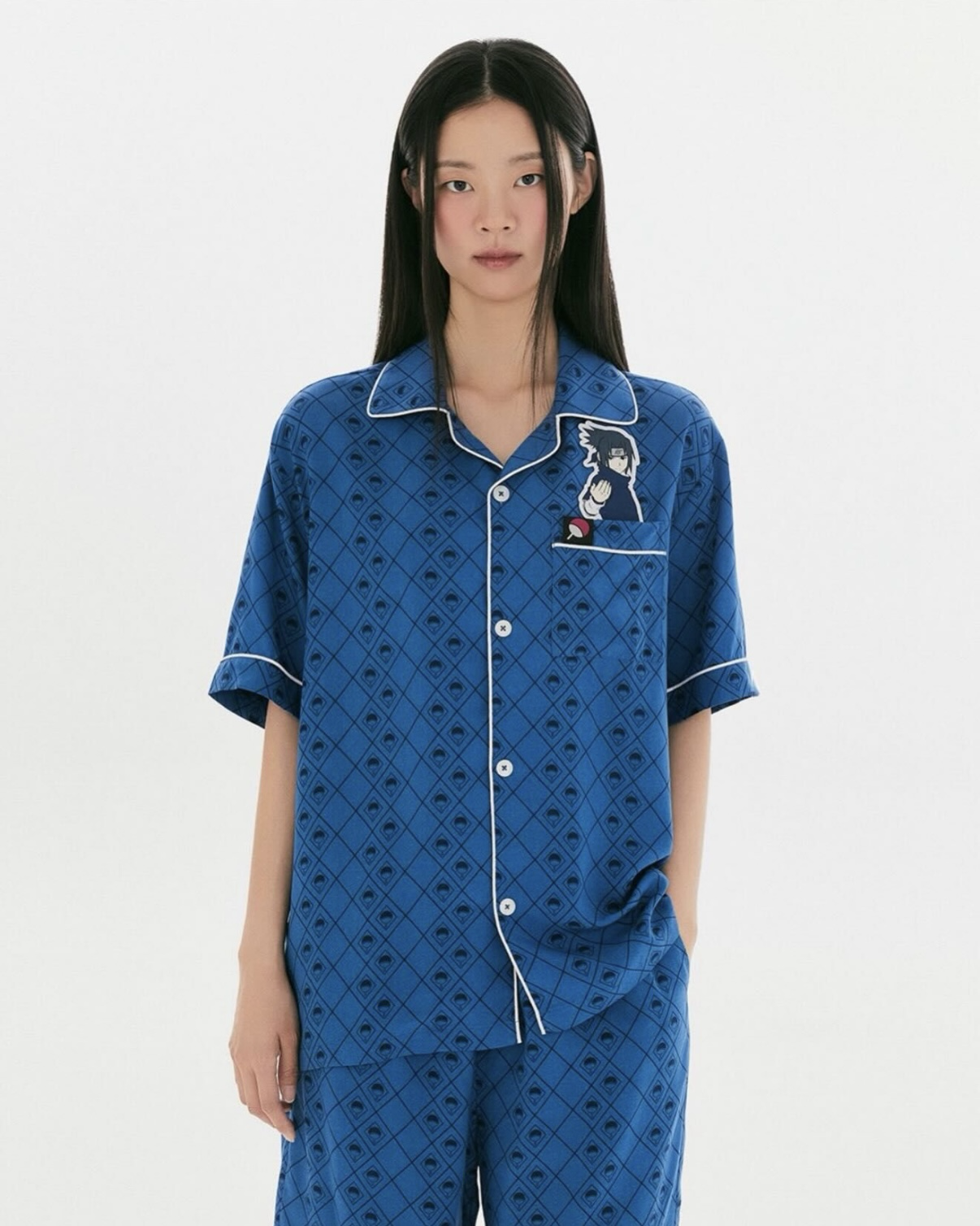 <隨時結單>韓國SPAO x 火影忍者 聯名 睡衣 短袖上衣 眼罩 披肩 套裝
