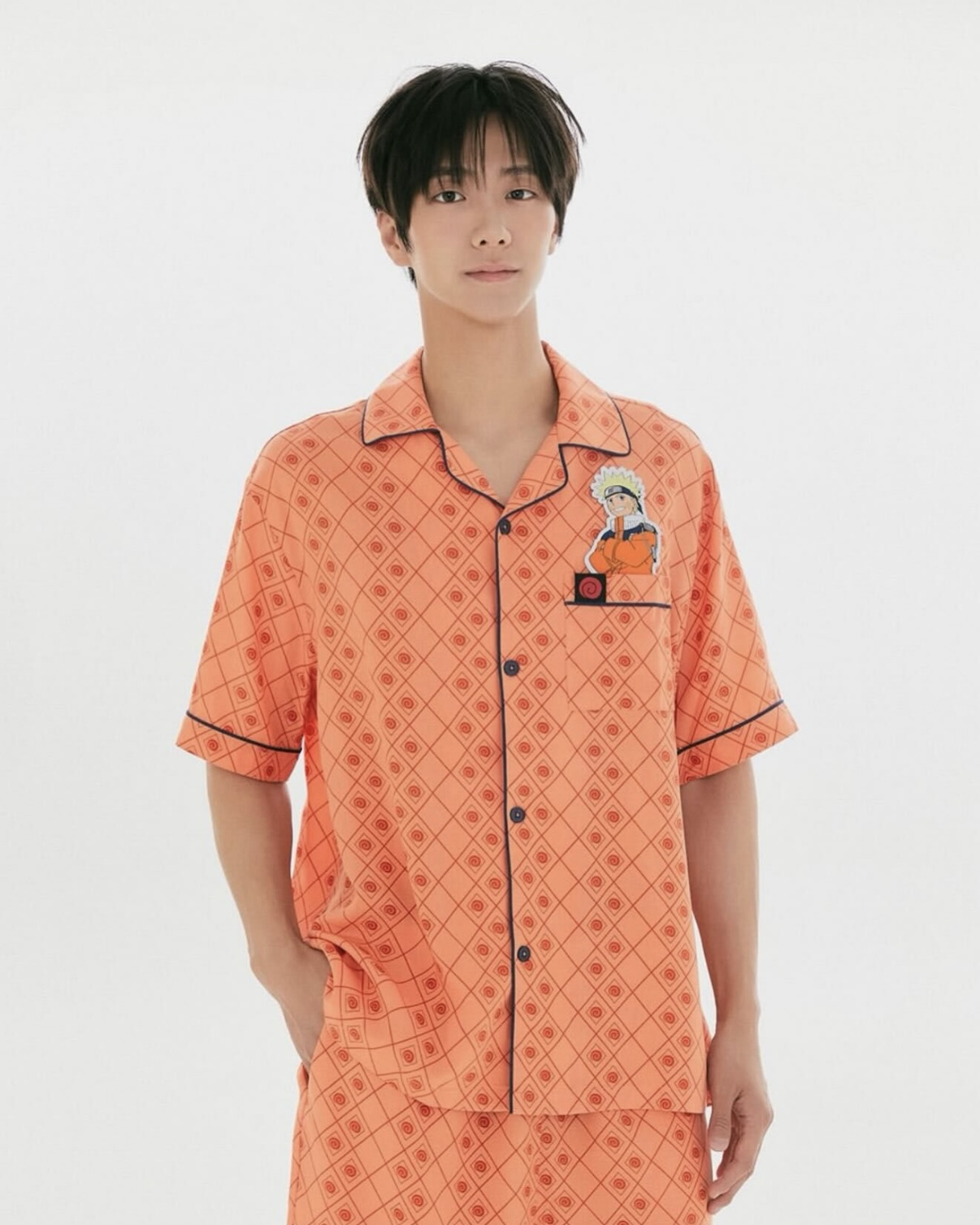 <隨時結單>韓國SPAO x 火影忍者 聯名 睡衣 短袖上衣 眼罩 披肩 套裝