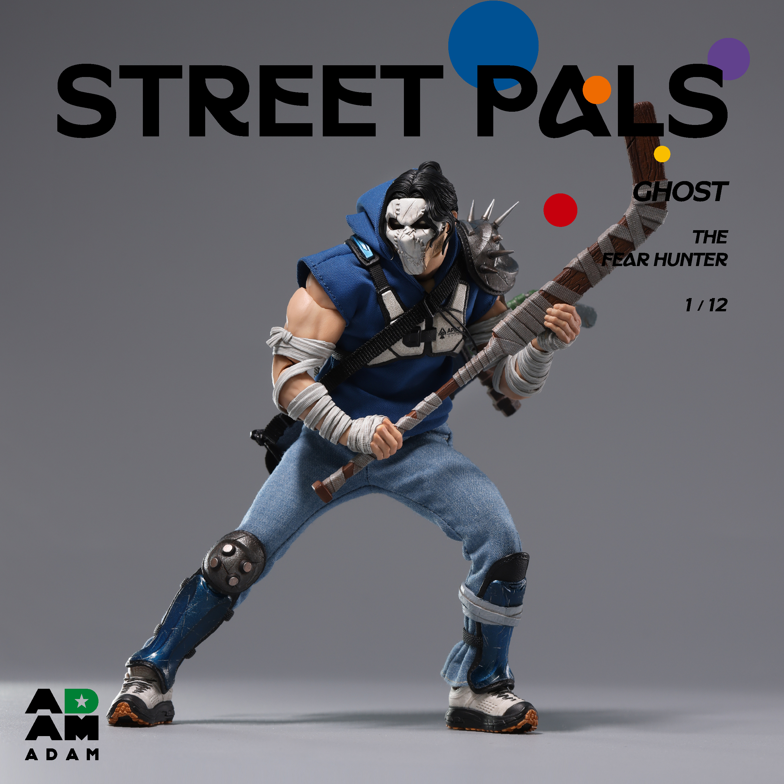 (Pre-Order) ADAM- STREET PALS Series : 1/12 GHOST the "FEAR HUNTER" Action Figure (ADS-001)